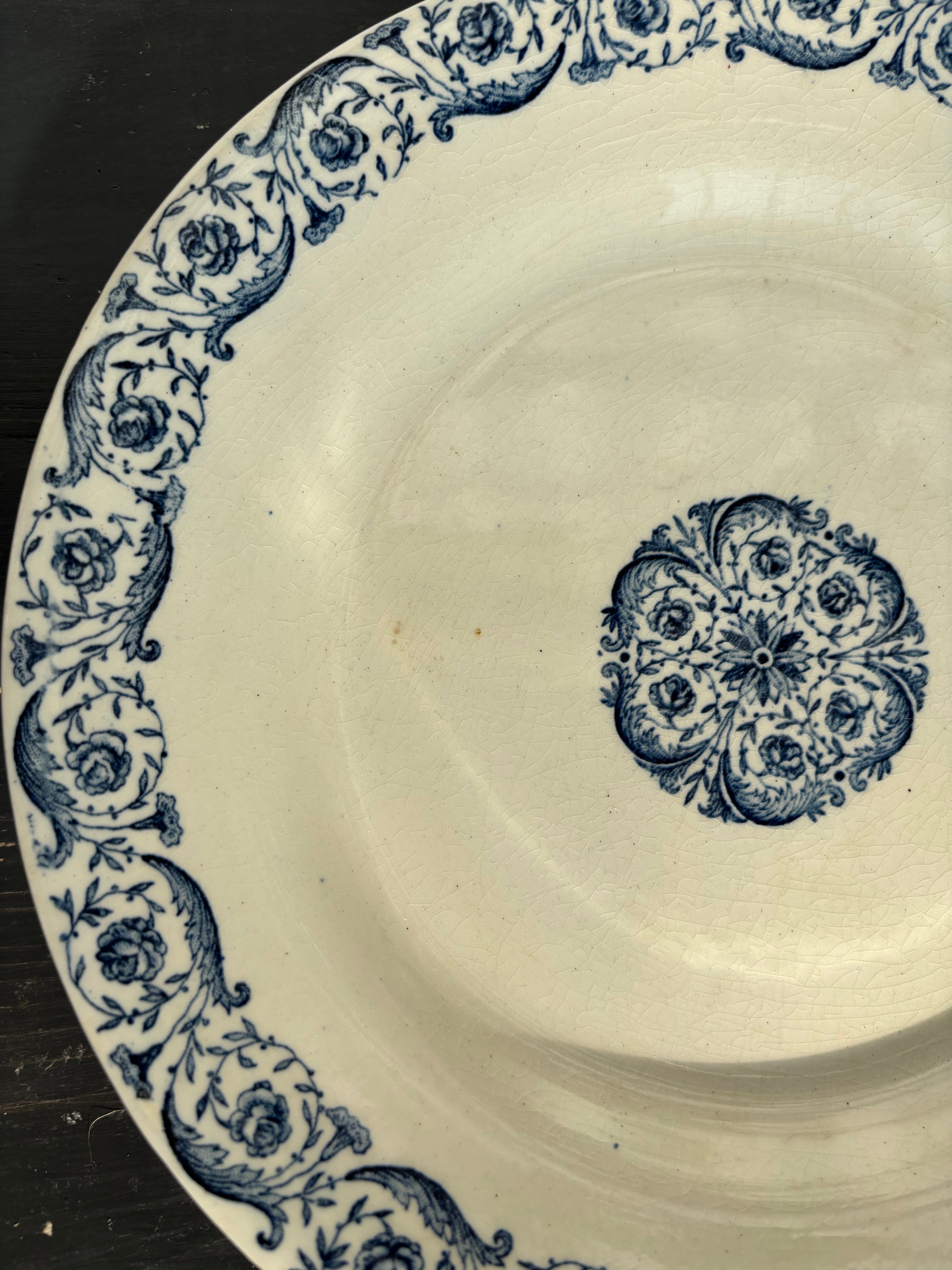 Fransk tallerken, Ø23,5 cm. - 6 stk.