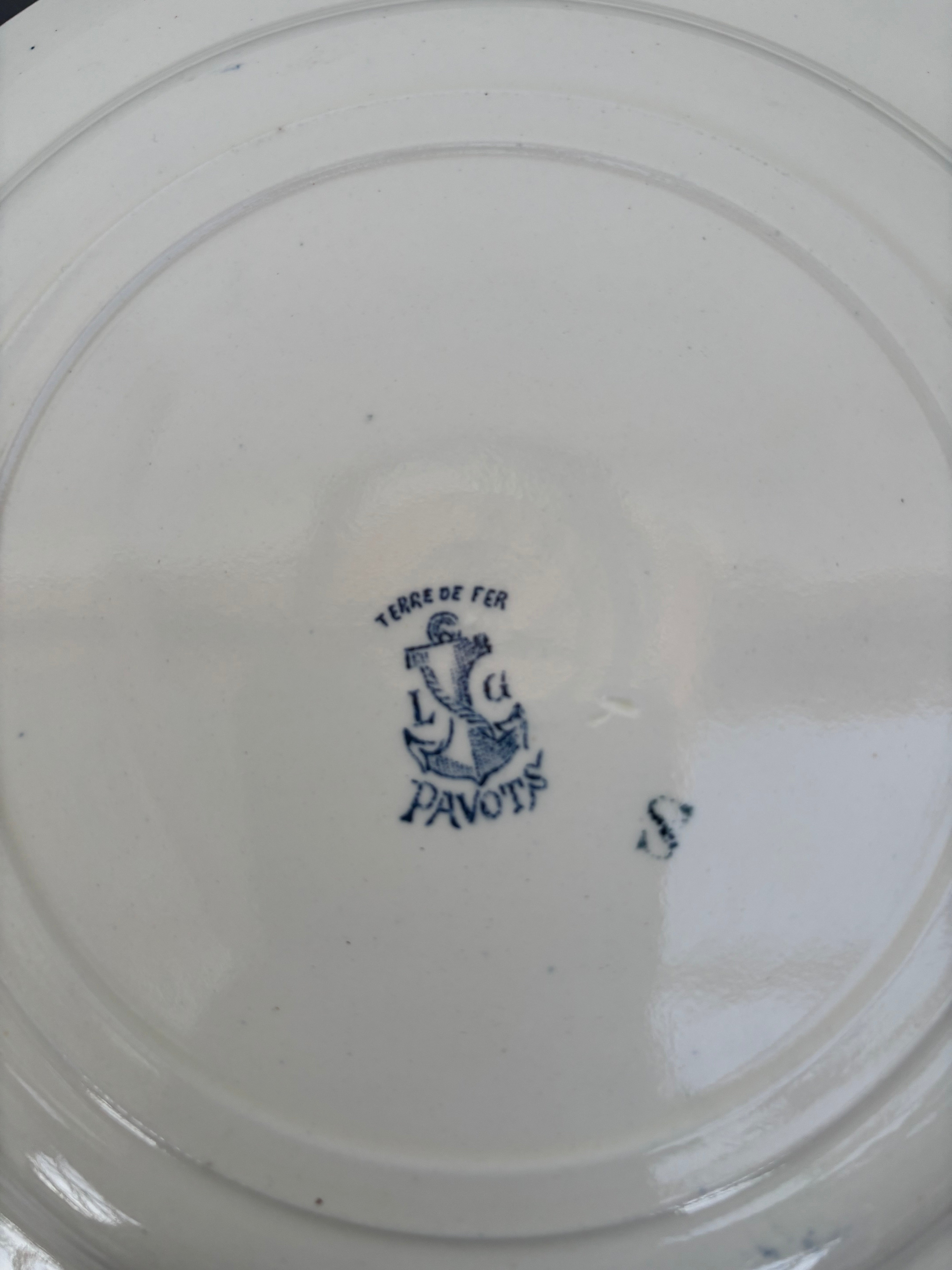 Fransk tallerken, Ø22,5 cm - 6 stk.
