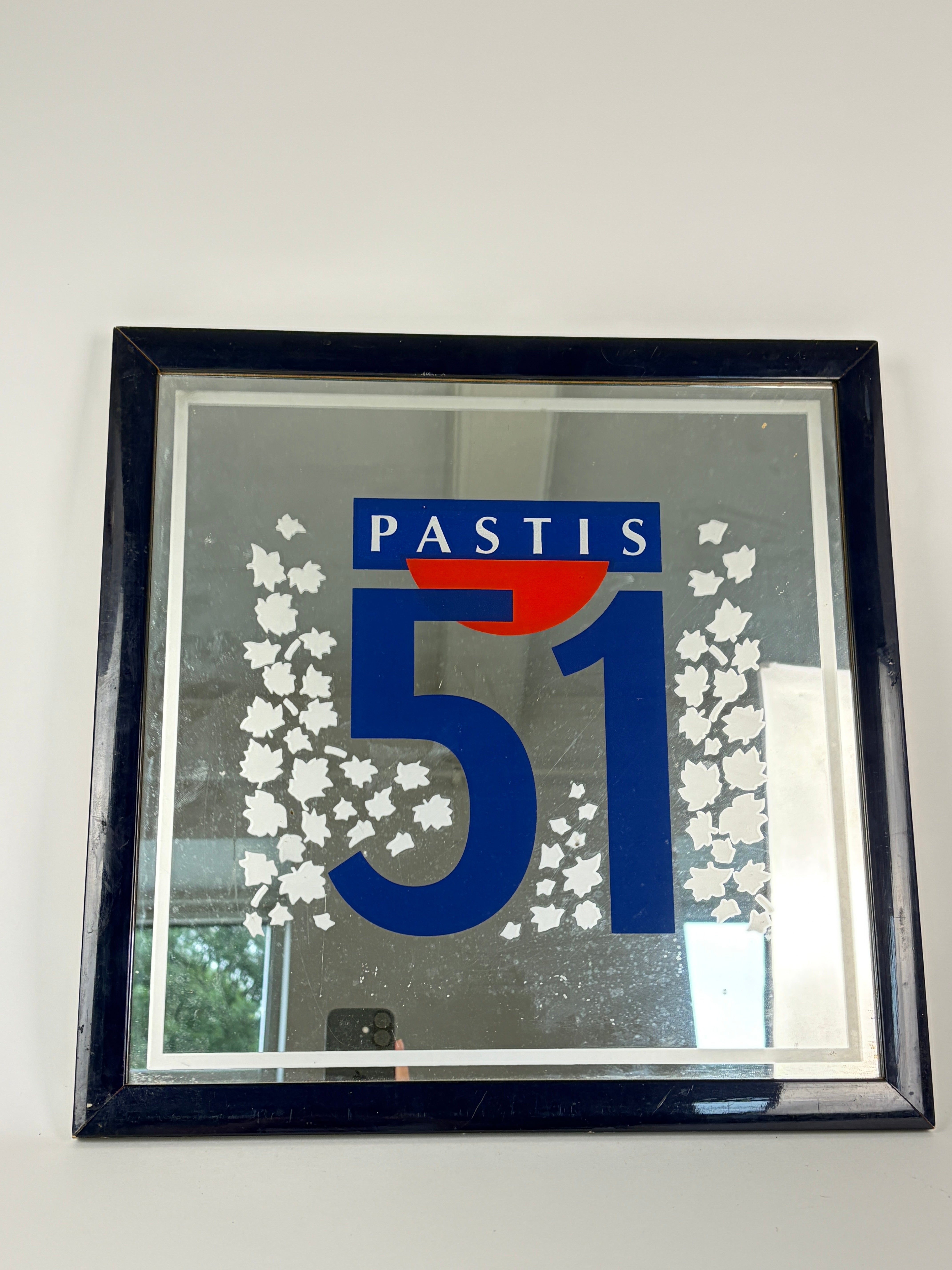 Pastis-spejl, 44x44 cm
