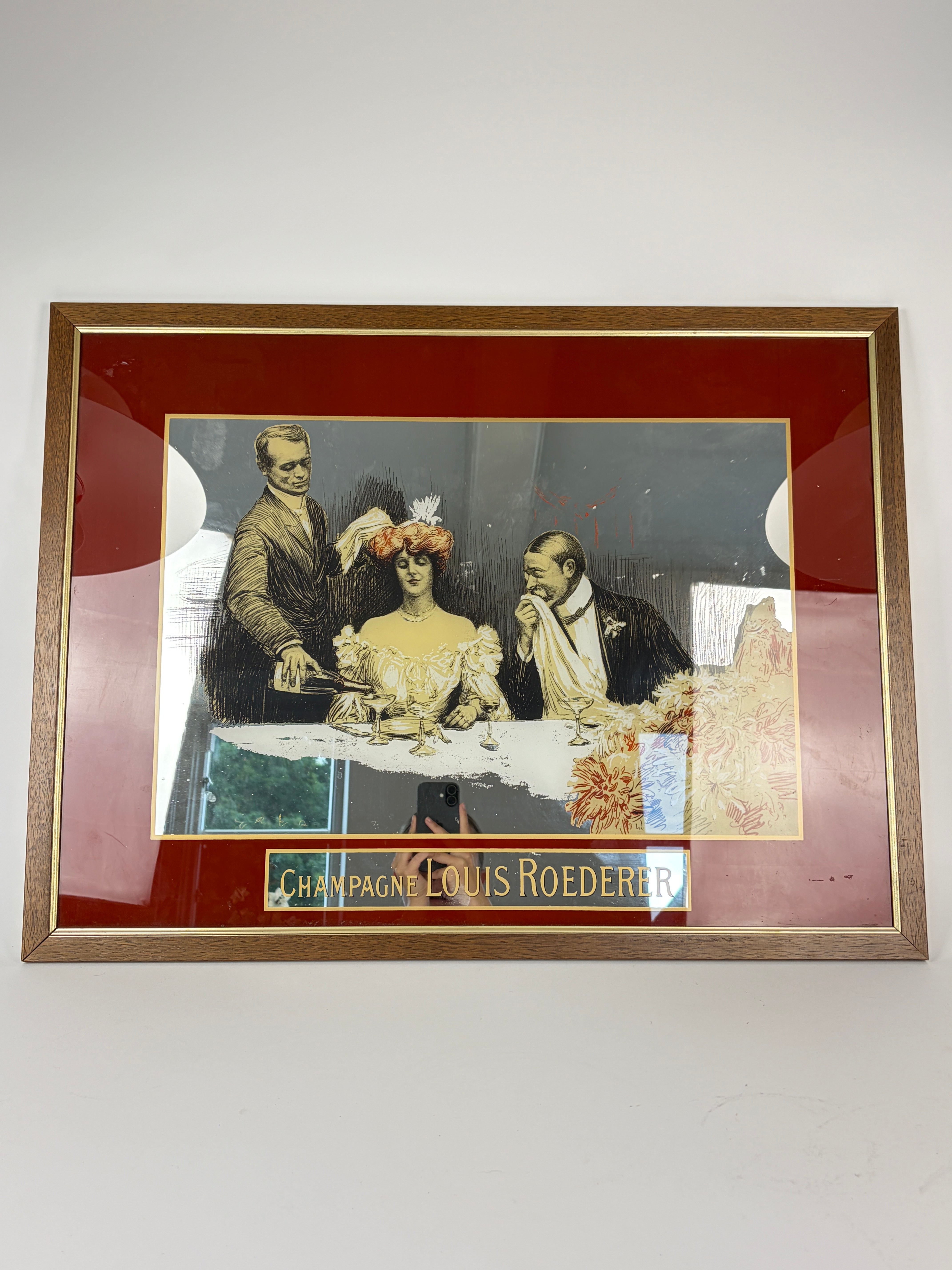 Champagnespejl, 56x74 cm