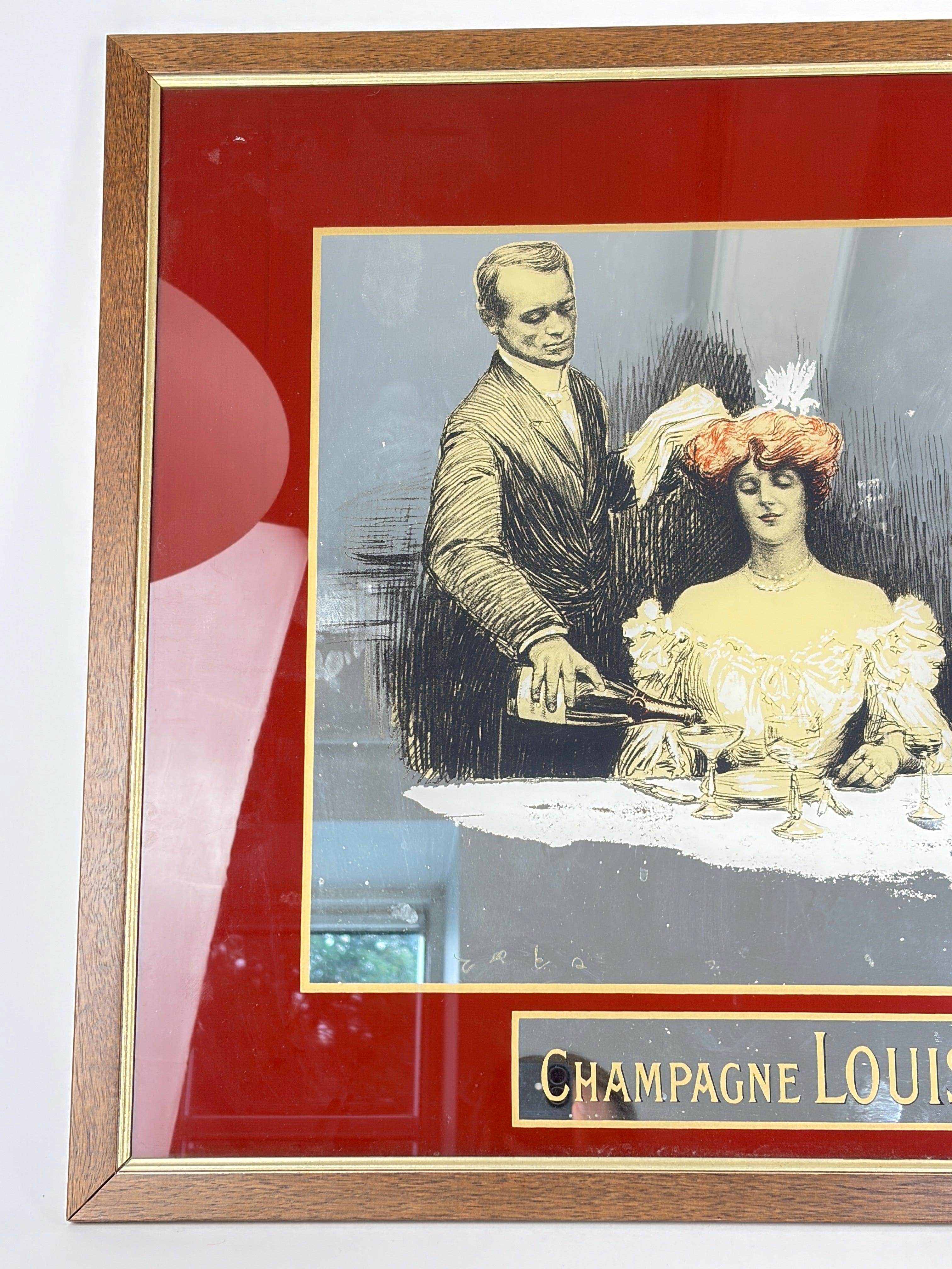 Champagnespejl, 56x74 cm