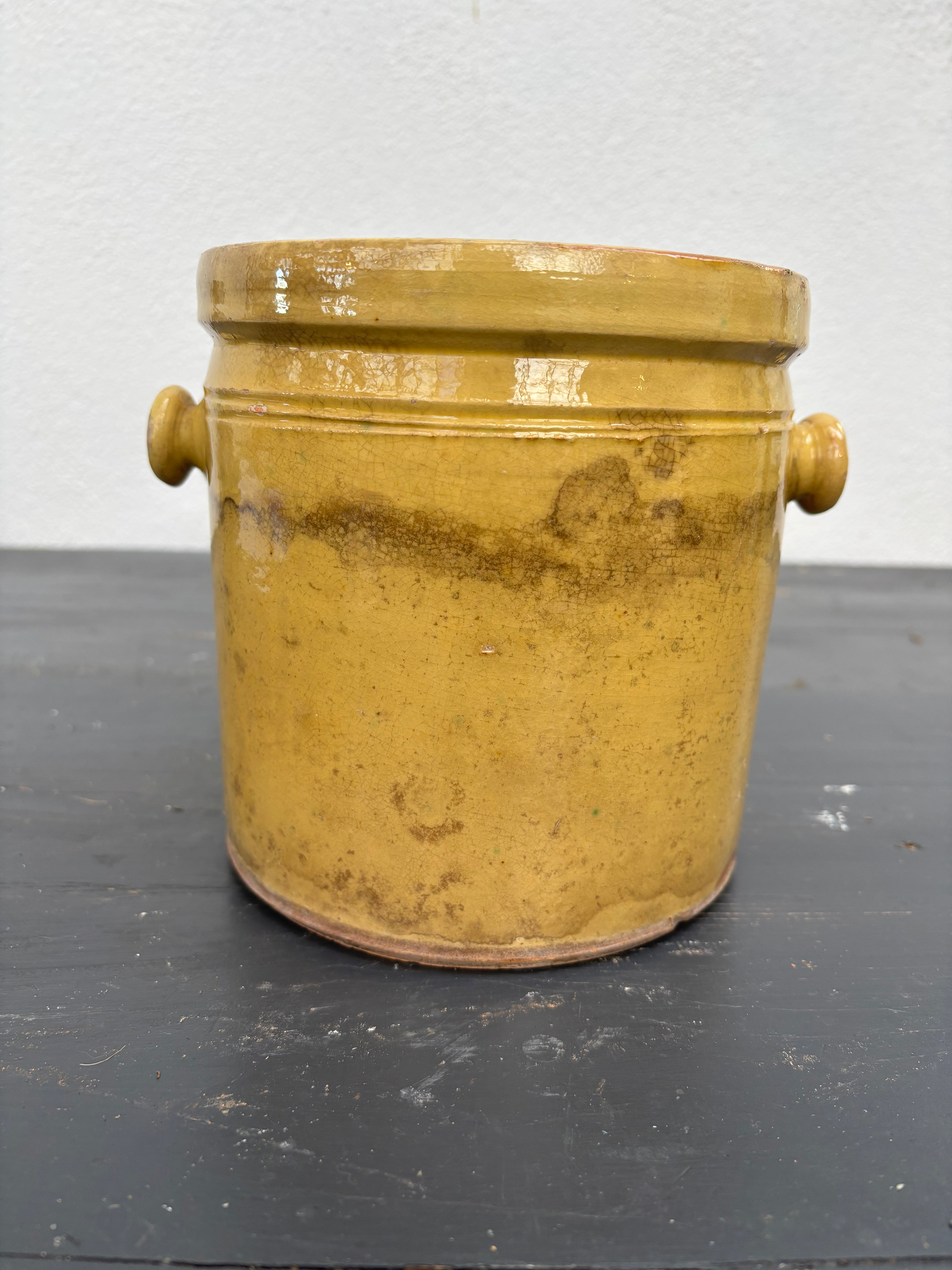 Fransk Lyon krukke, h16 cm.