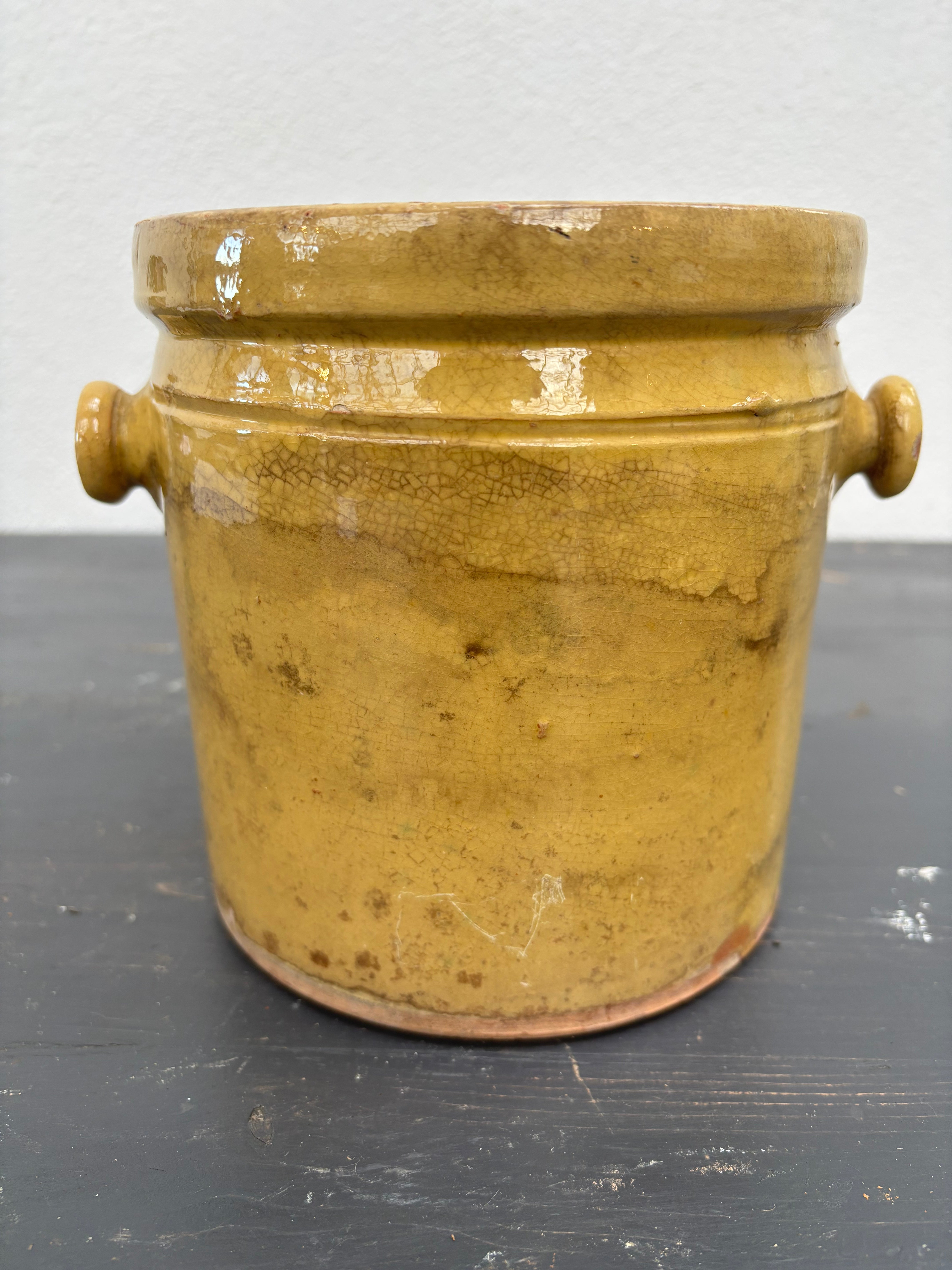 Fransk Lyon krukke, h16 cm.