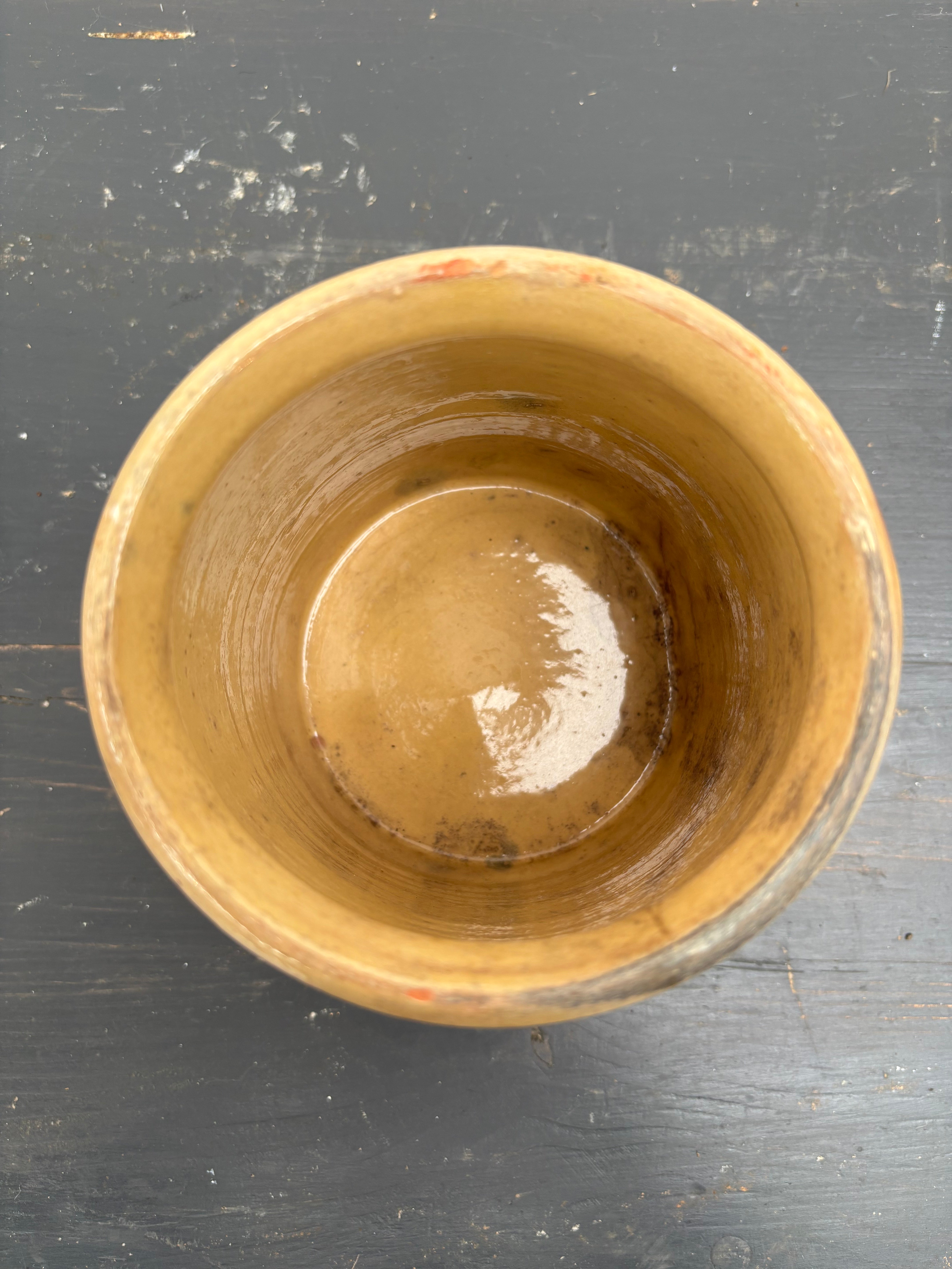 Fransk Lyon krukke, h 11 cm.
