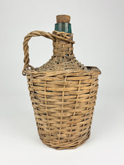 Flaske i kurv, 30 cm