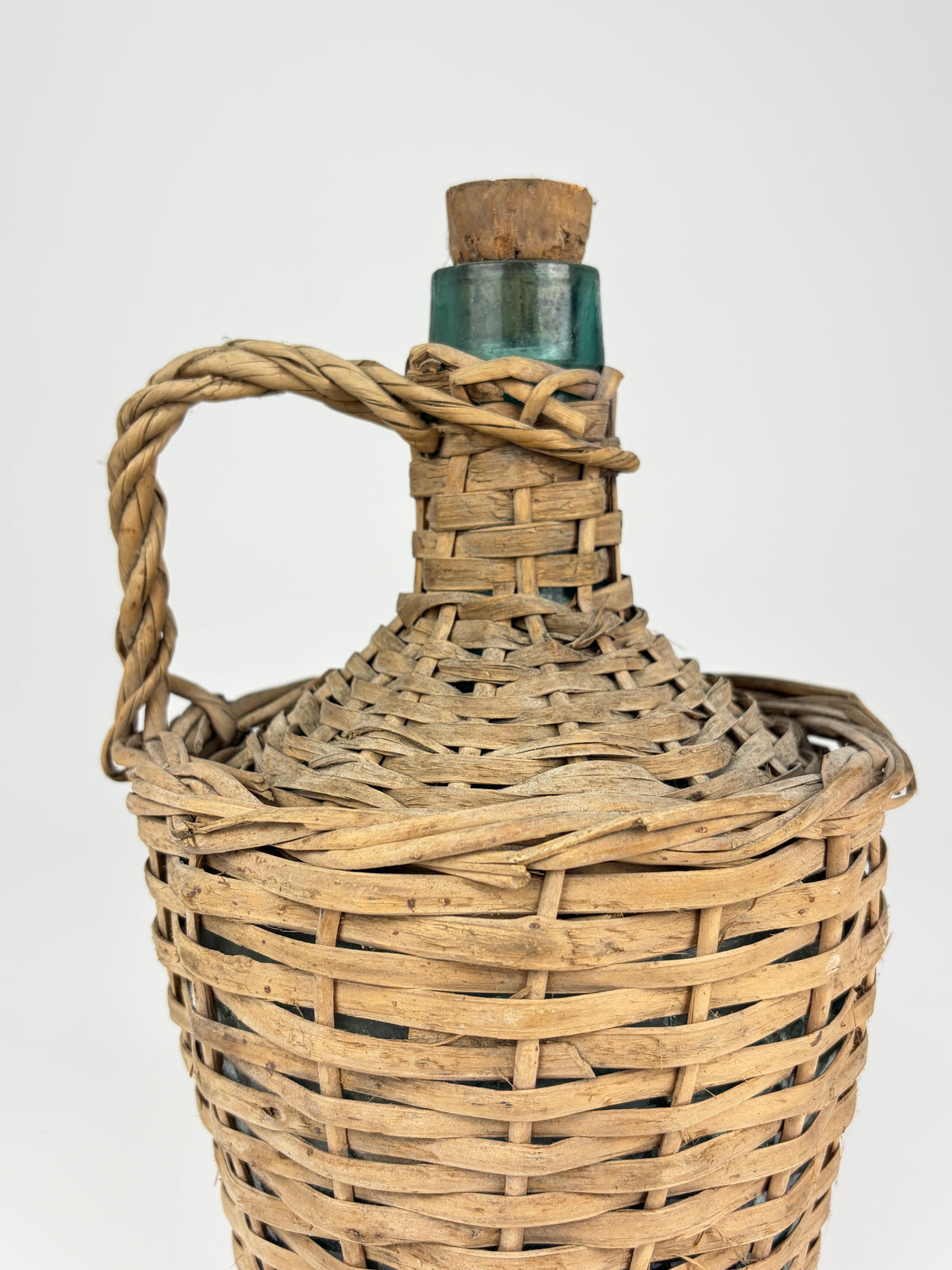 Flaske i kurv, 30 cm