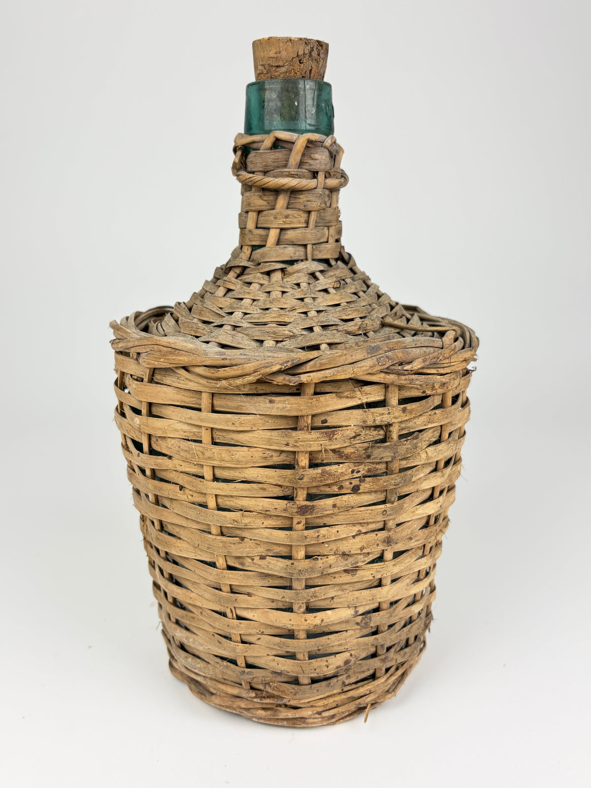 Flaske i kurv, 30 cm