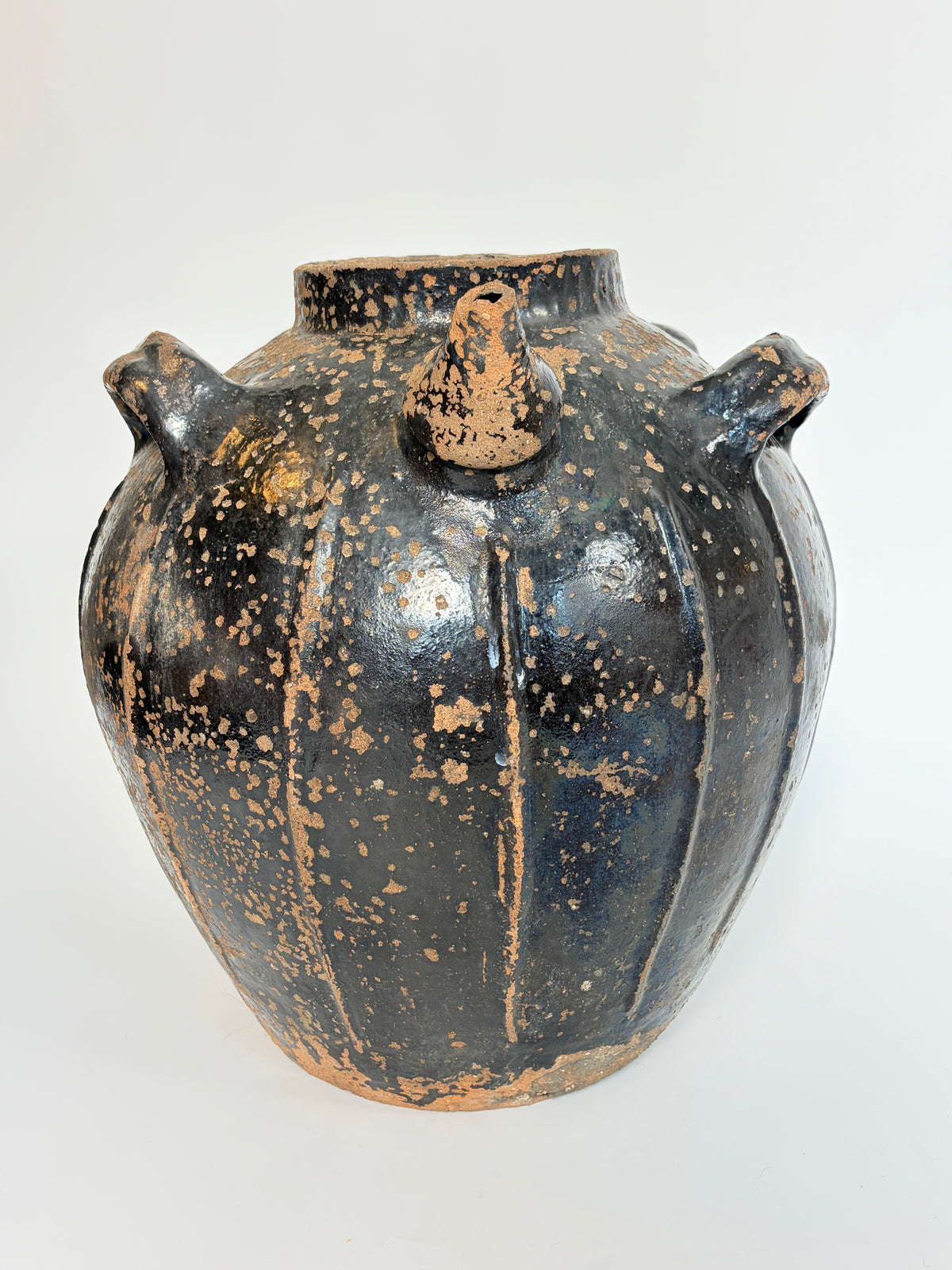 Sort valnødkrukke, 48 cm