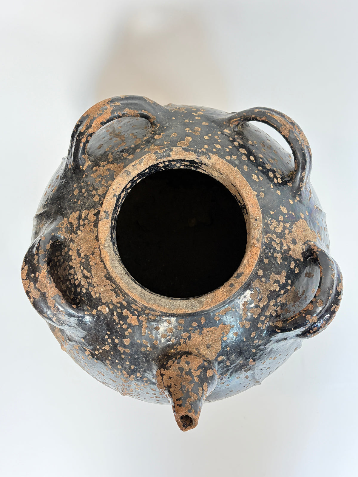Sort valnødkrukke, 48 cm