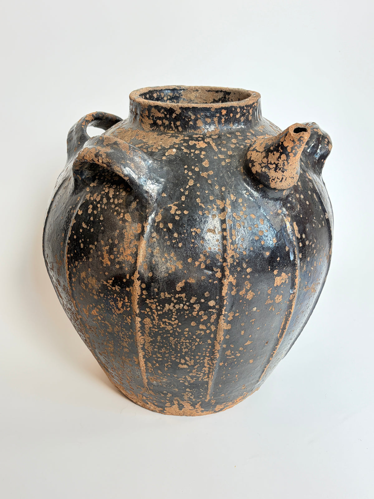 Sort valnødkrukke, 48 cm