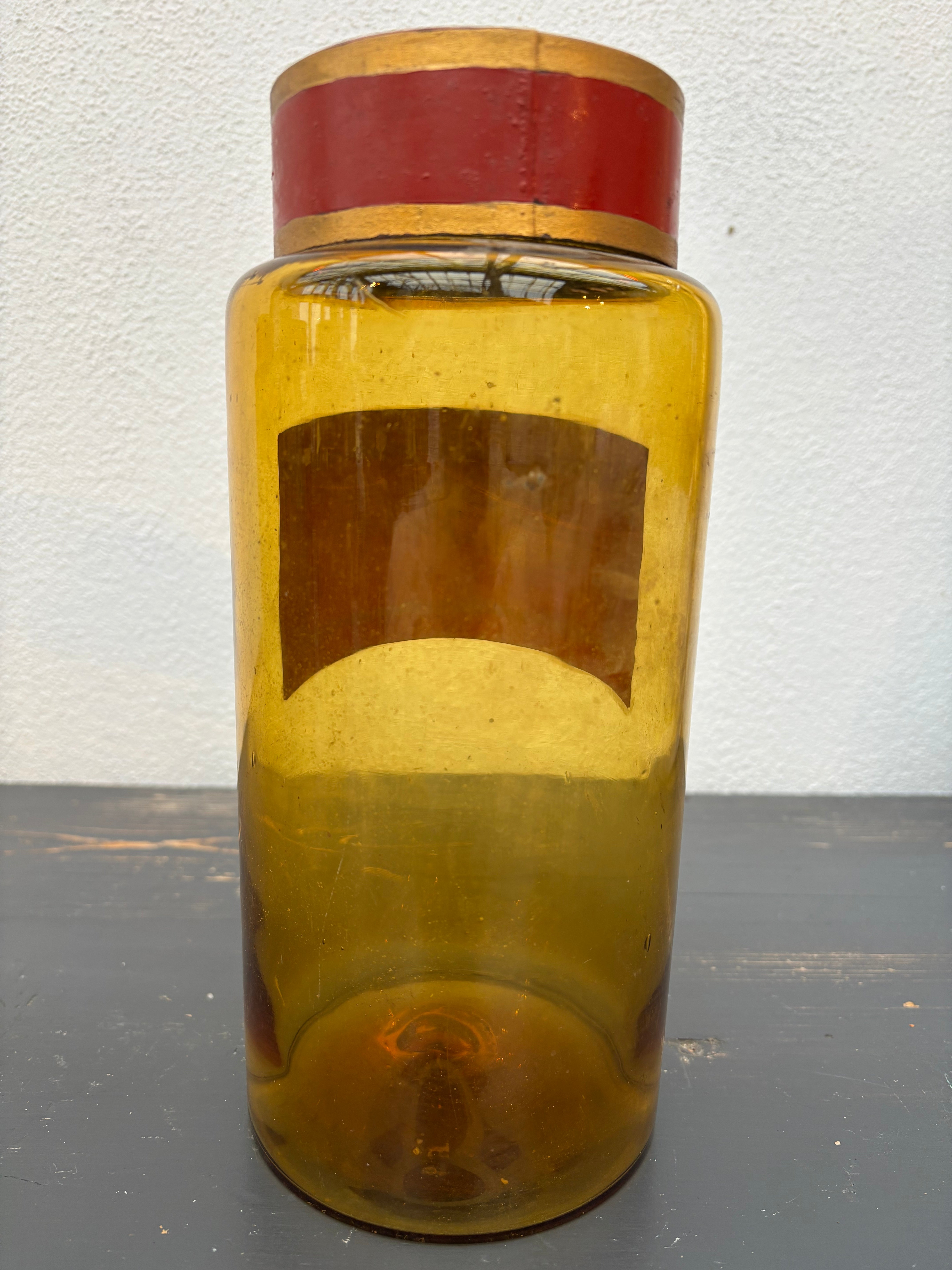 Gammelt fransk apotekerglass