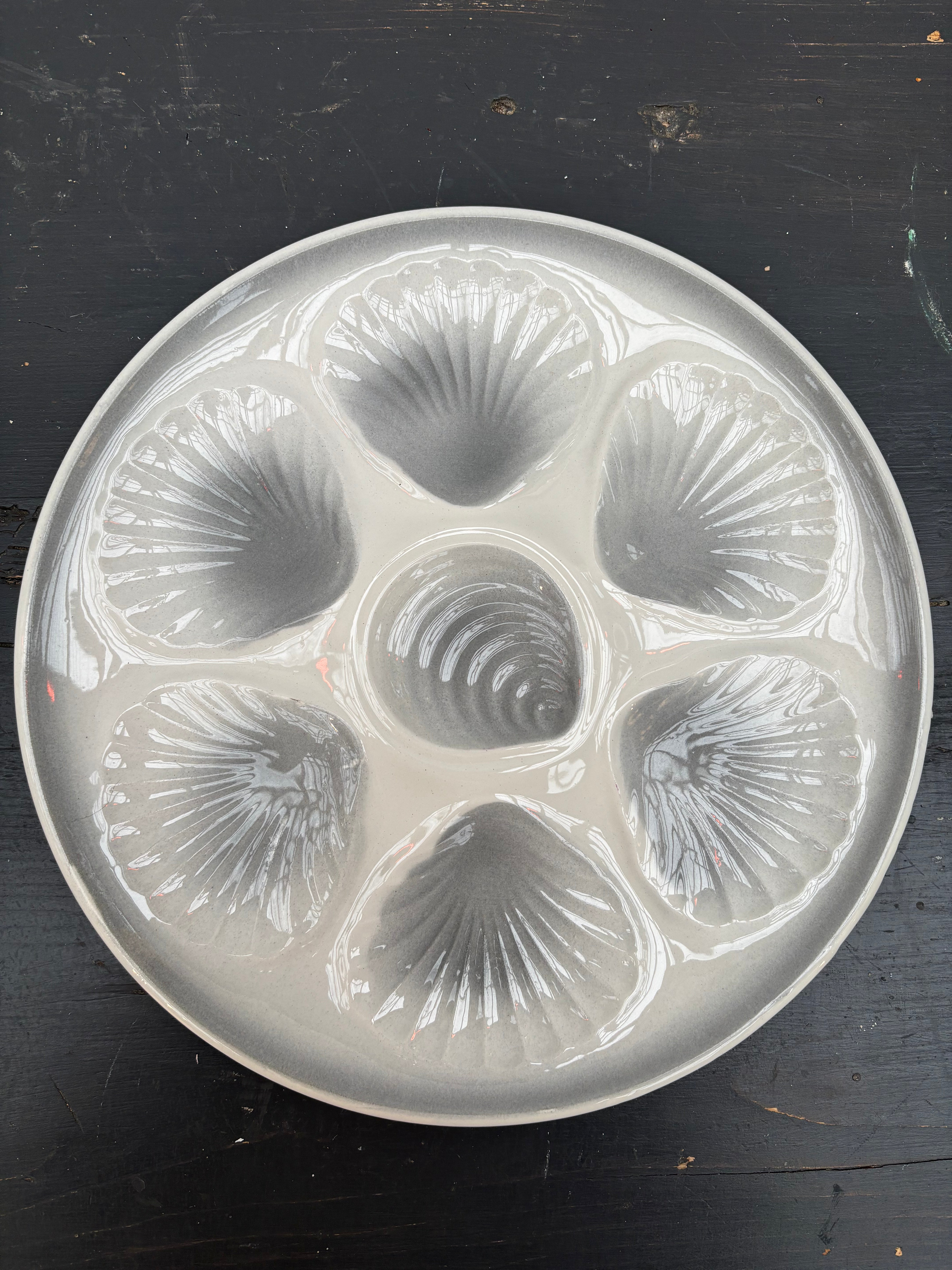 Fransk østerstallerken, Ø24,5 cm.