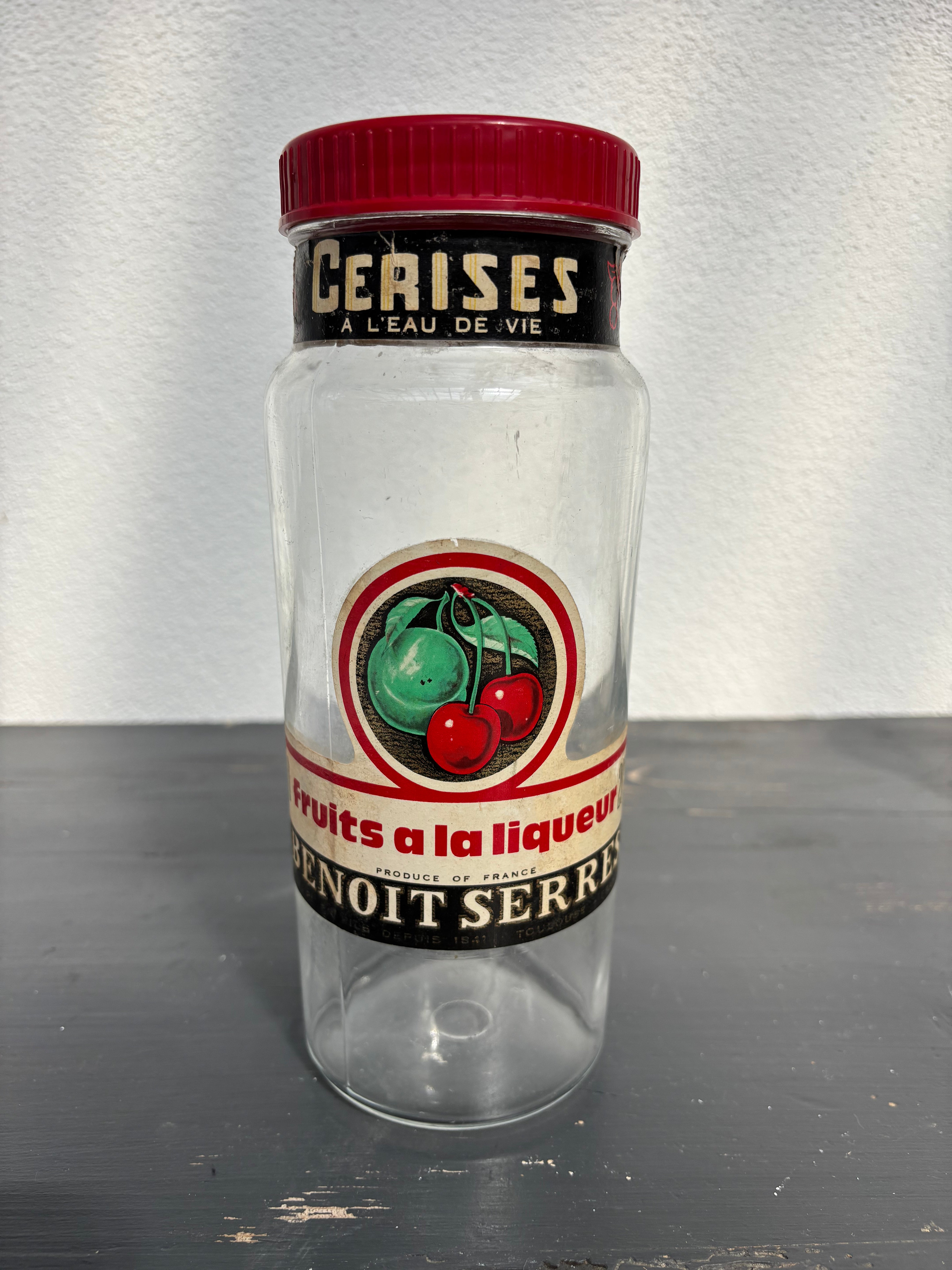 Fransk glas m. etiket