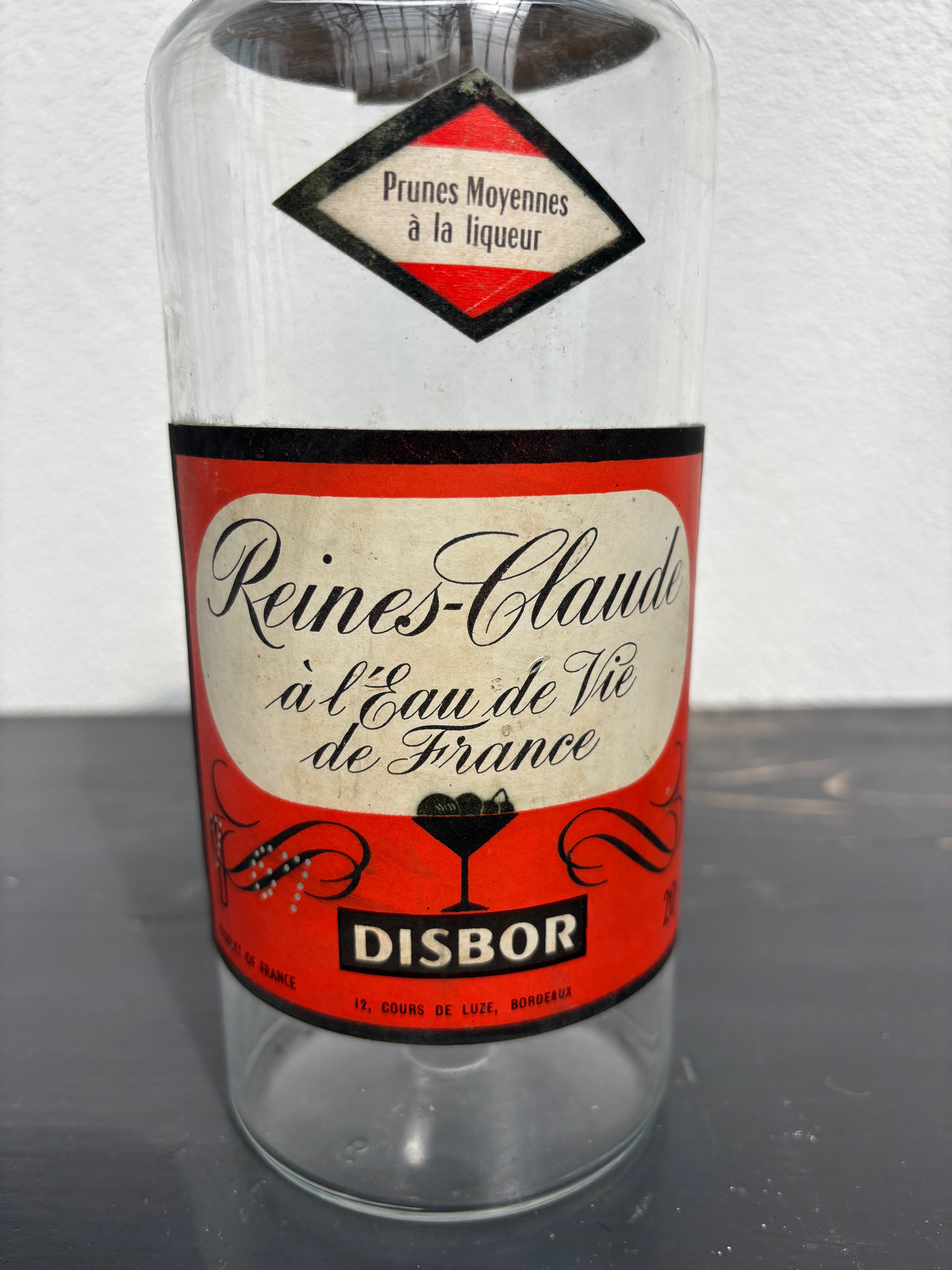 Fransk glas m. etiket