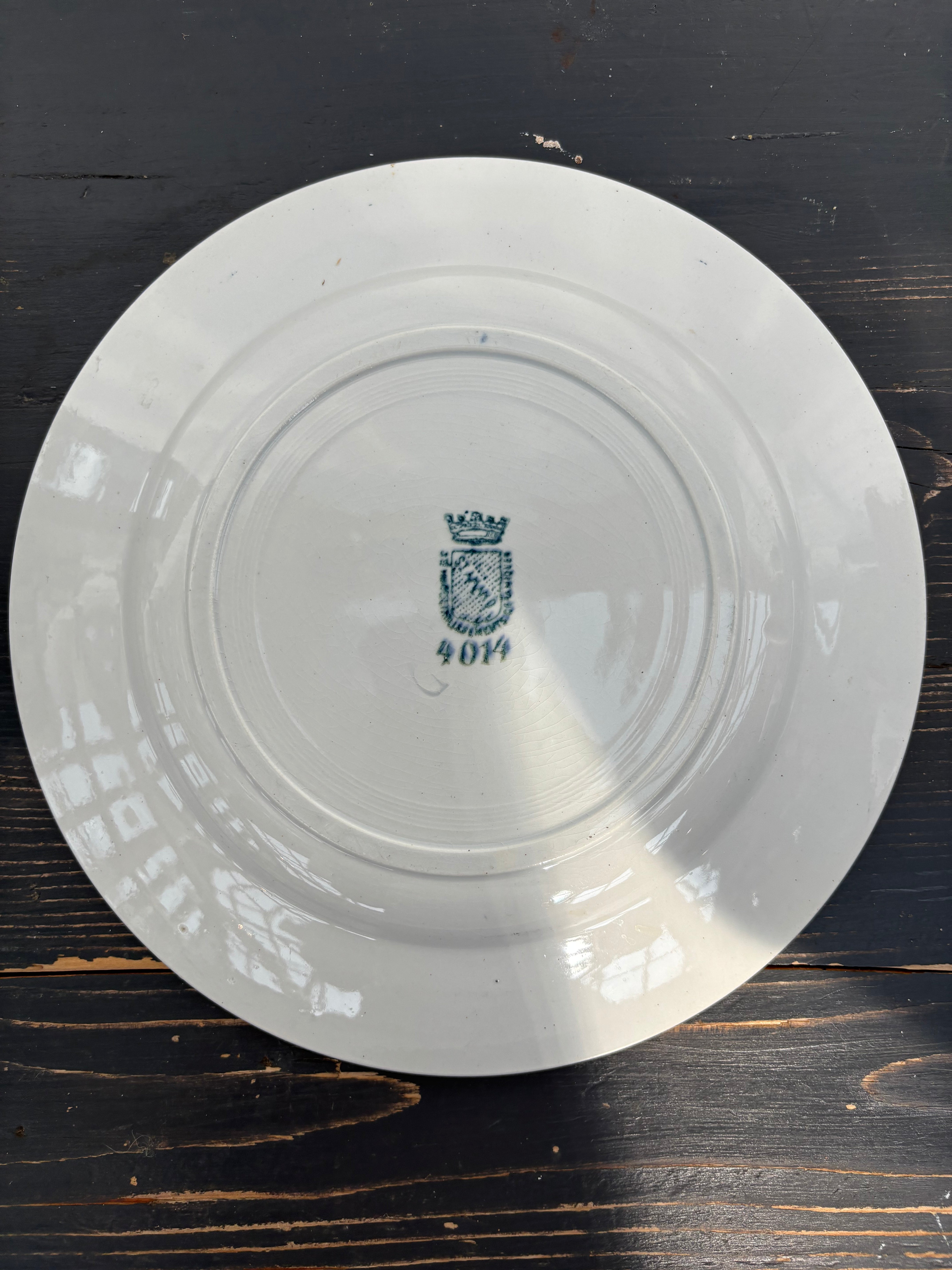 Franske tallerkener, Ø22cm - 9 stk.