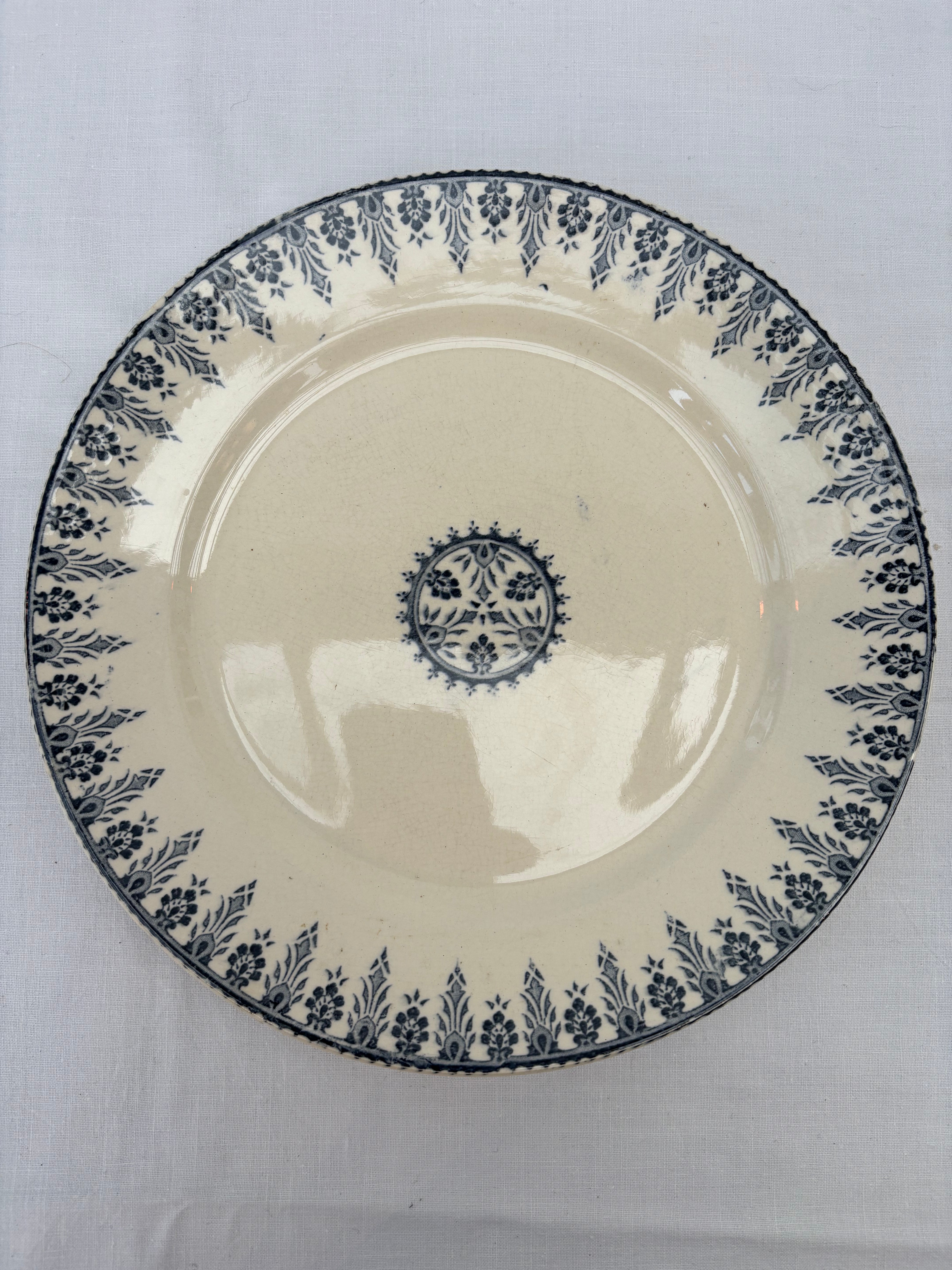French plates, Ø23 cm. - 6 pcs.