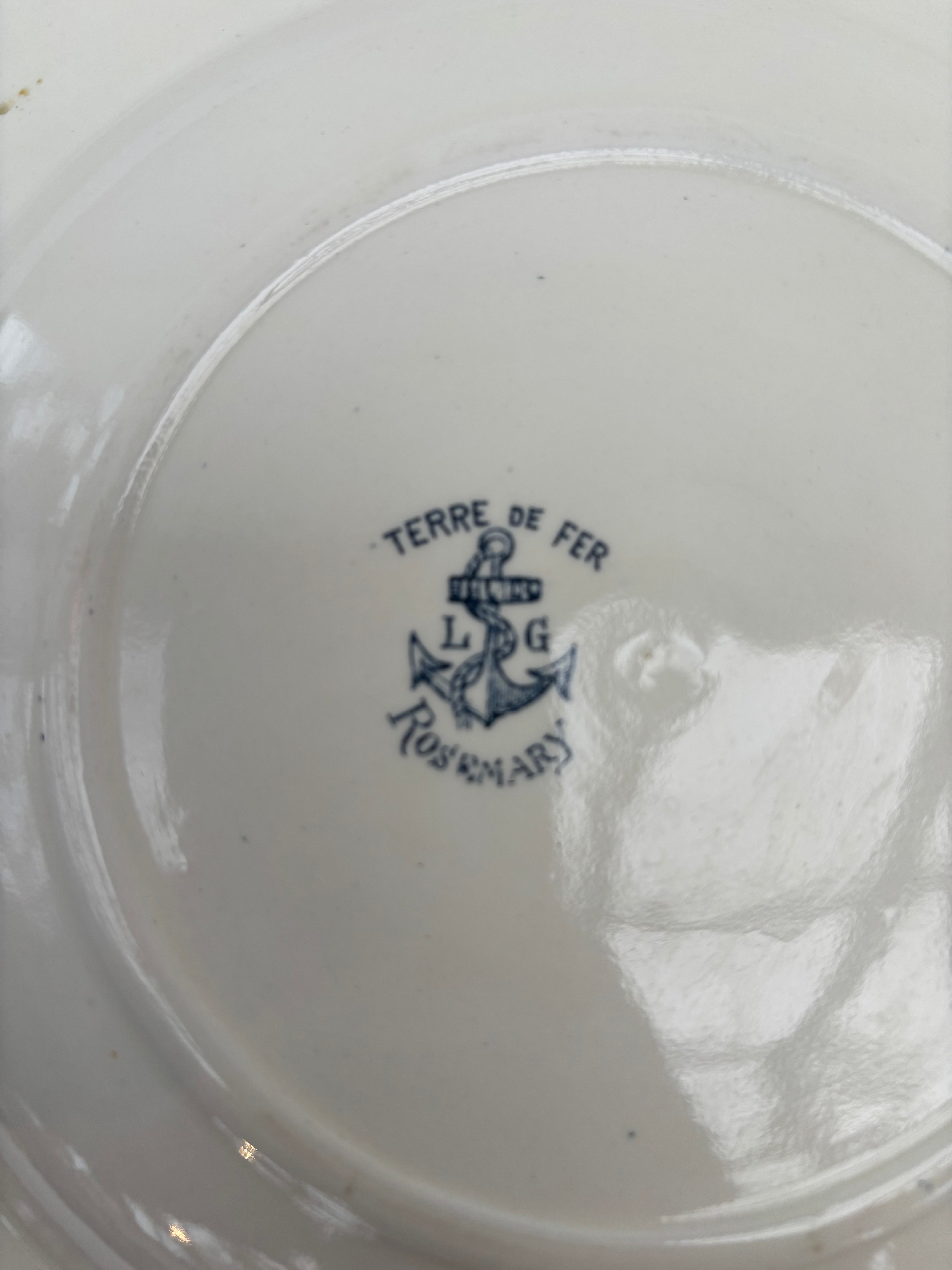 Franske tallerkener Ø25cm. - 8 stk.