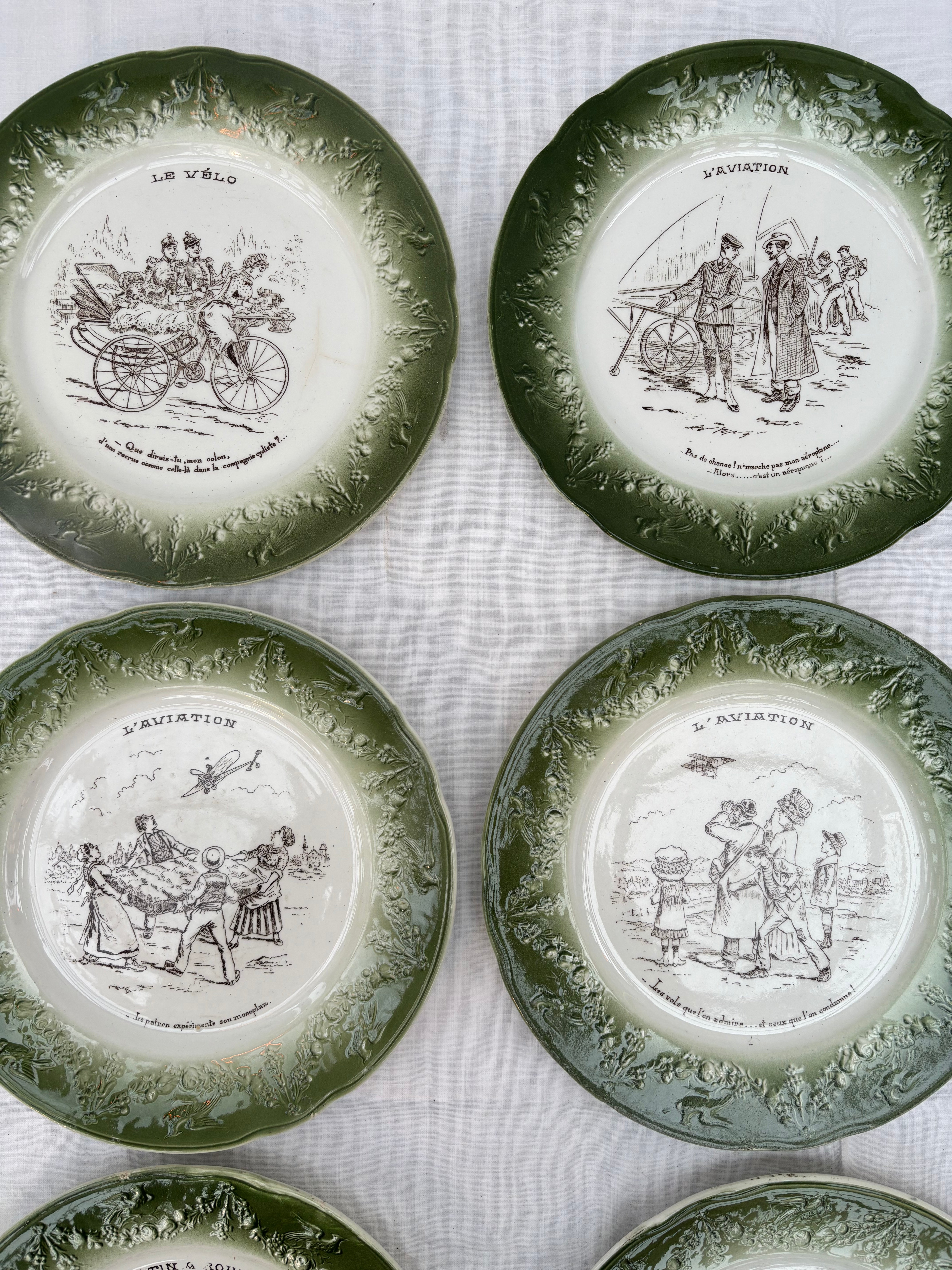 Franske tallerkener, Ø20cm - 6 stk.