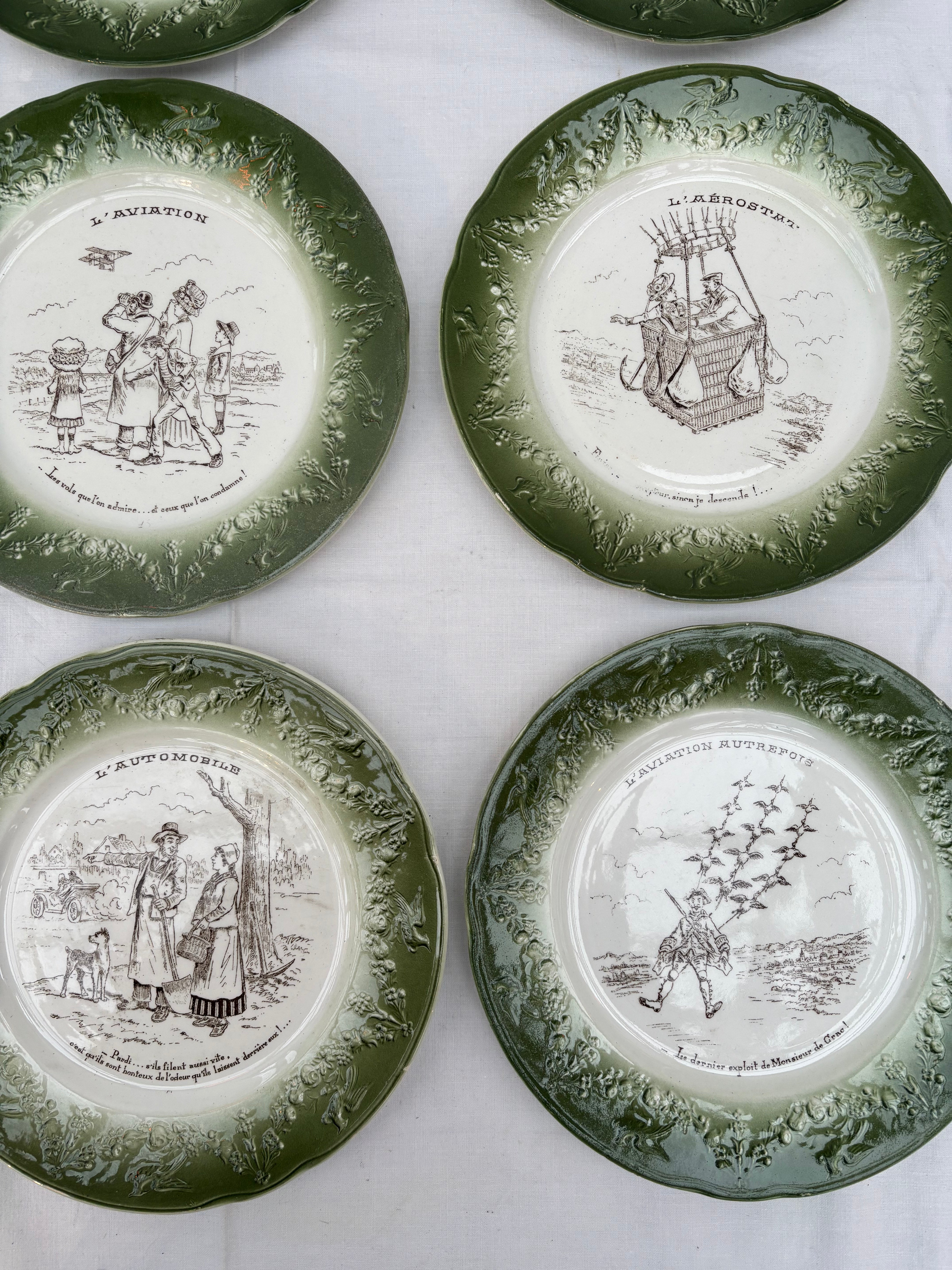 Franske tallerkener, Ø20cm - 6 stk.