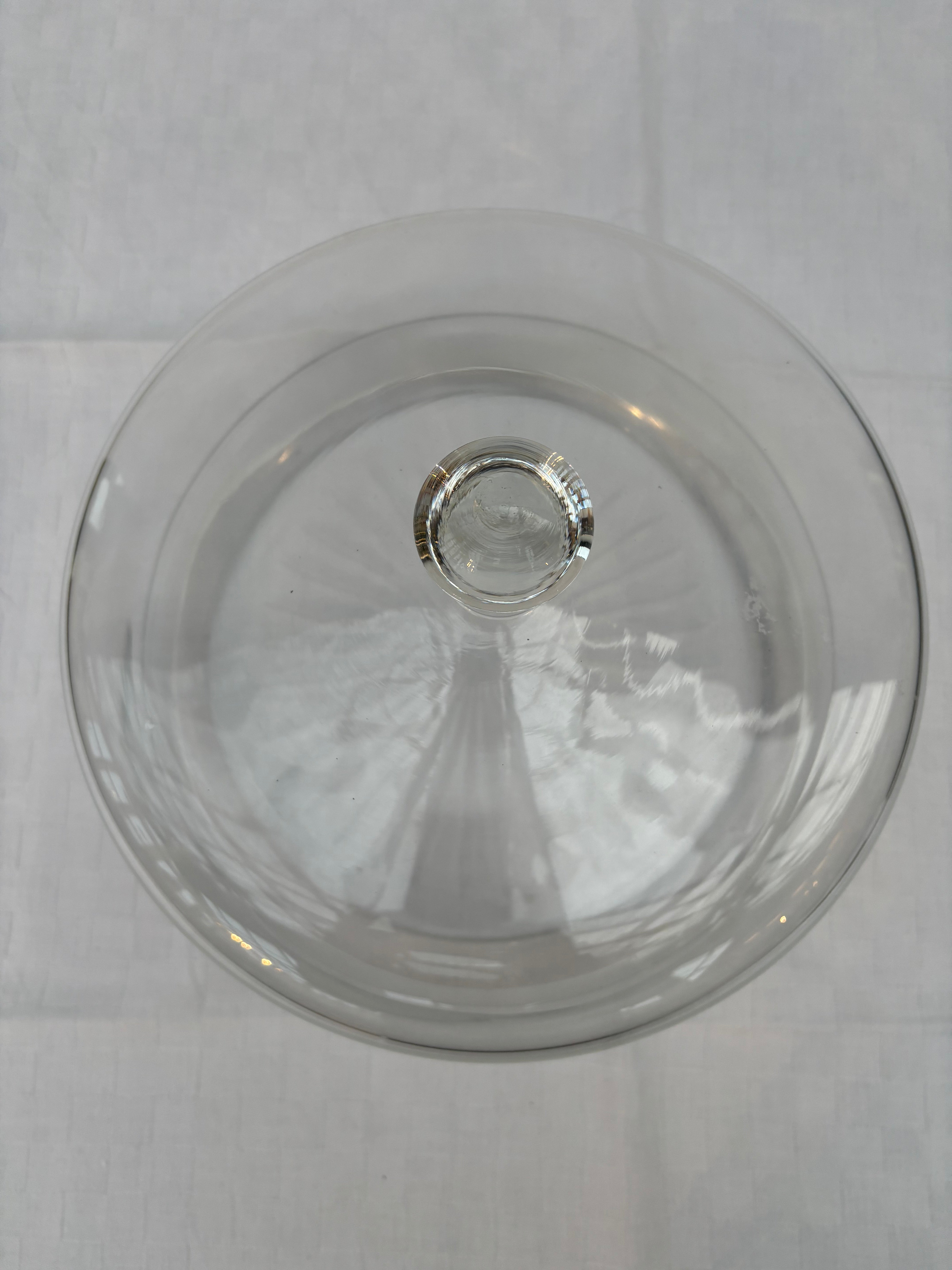 Stor glas klokke Ø28cm.