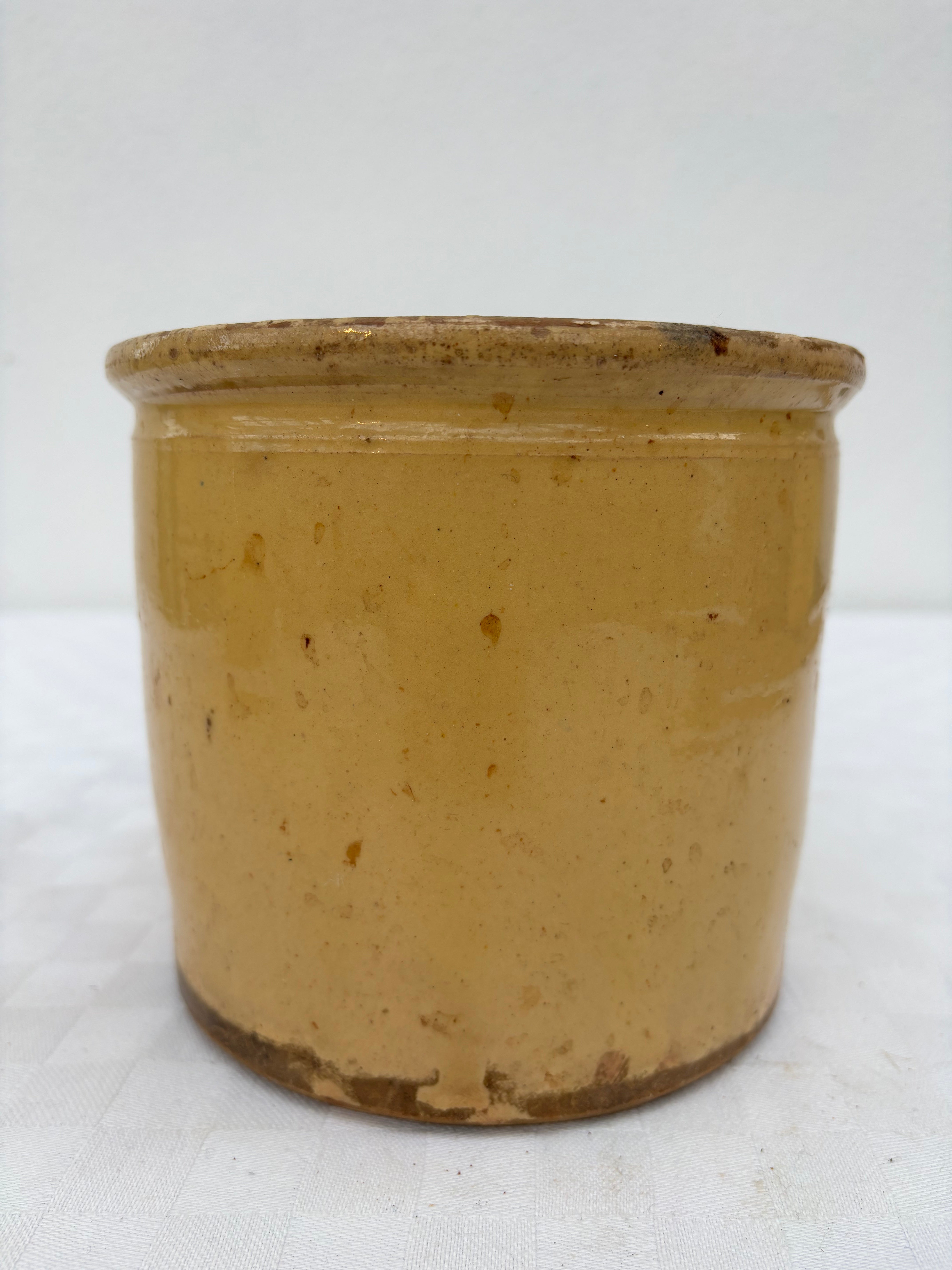 Fransk Lyon krukke, h13,5 cm.