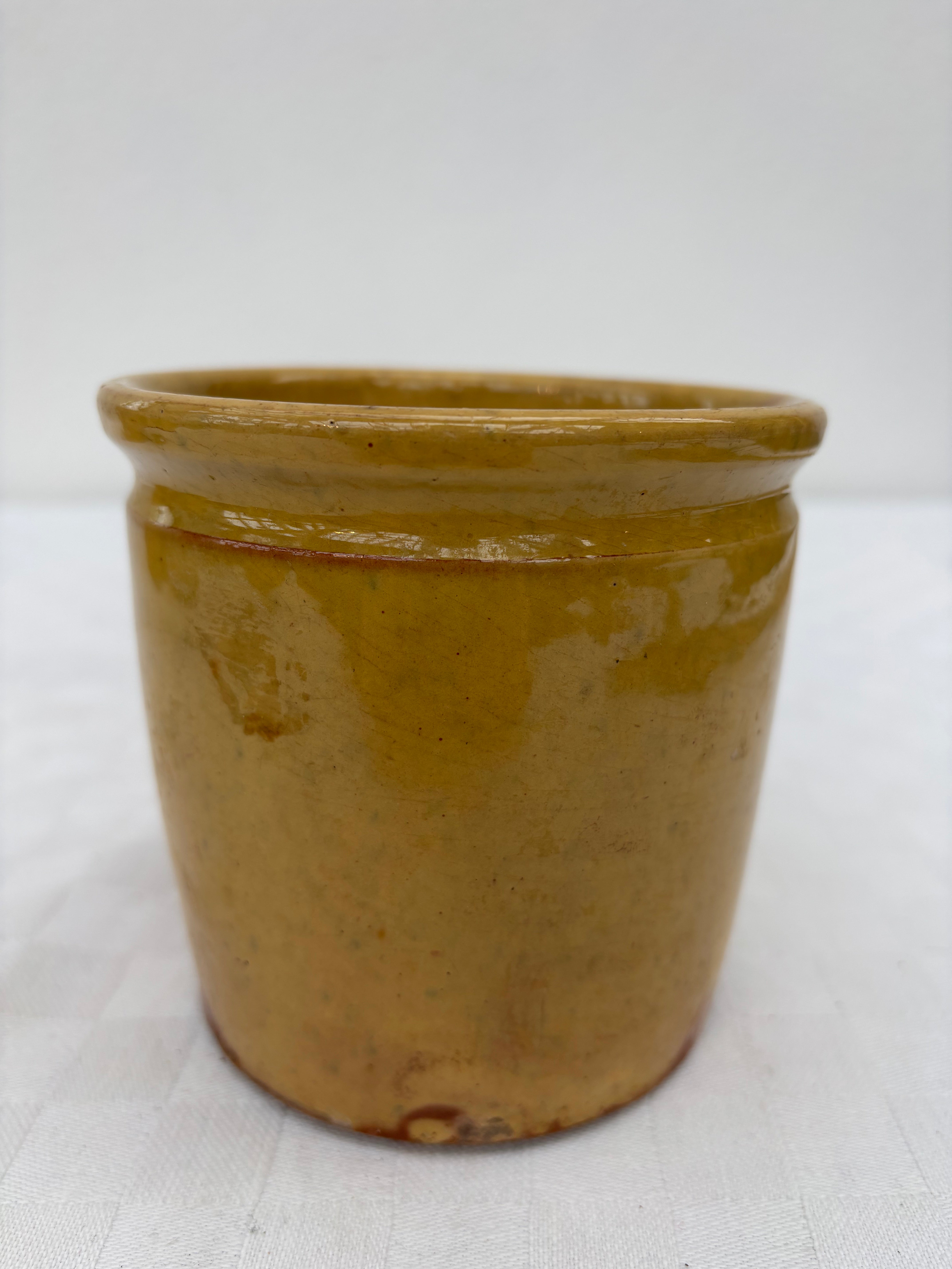 Fransk Lyon krukke, h10,5 cm.