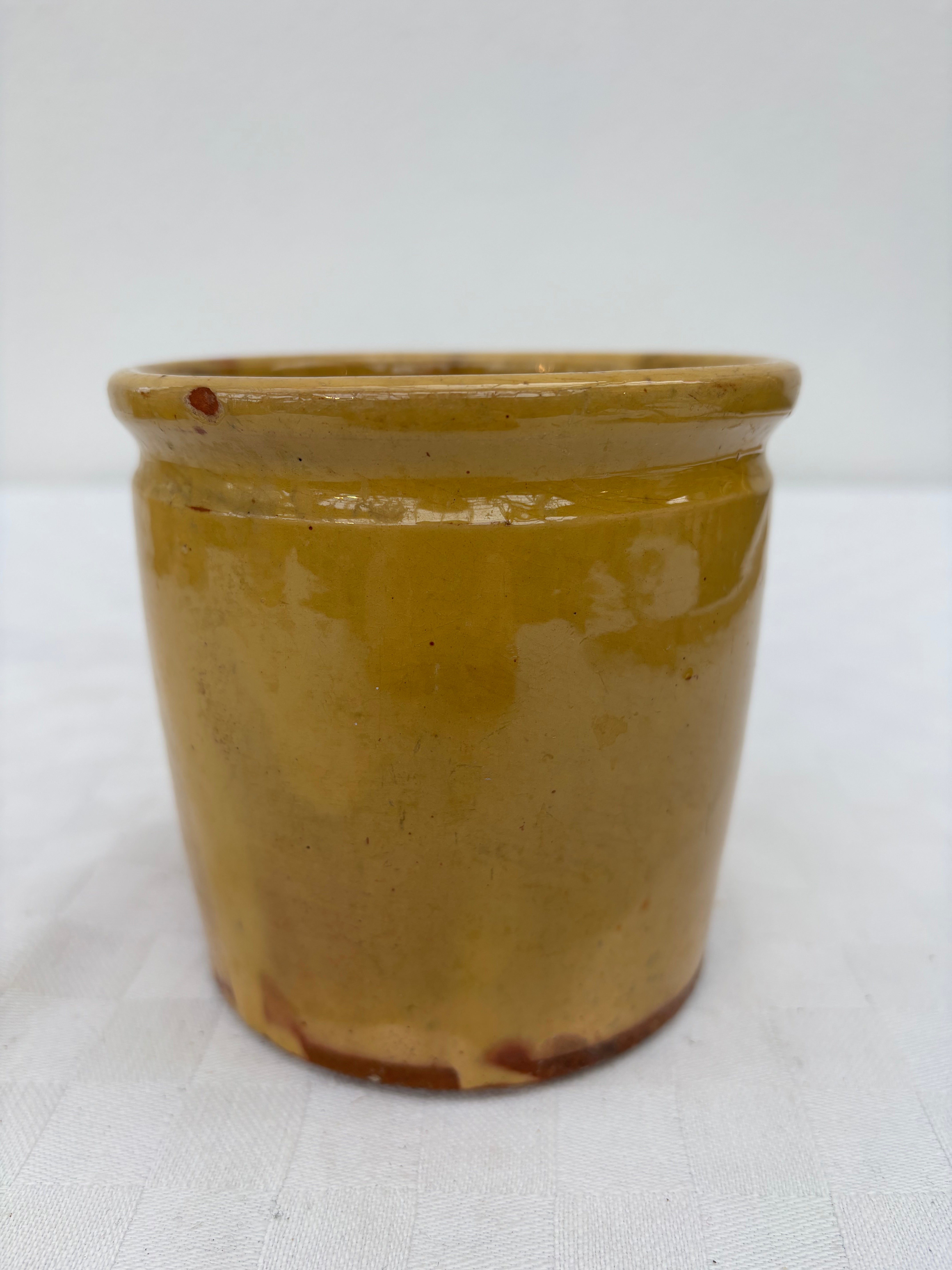 Fransk Lyon krukke, h10,5 cm.