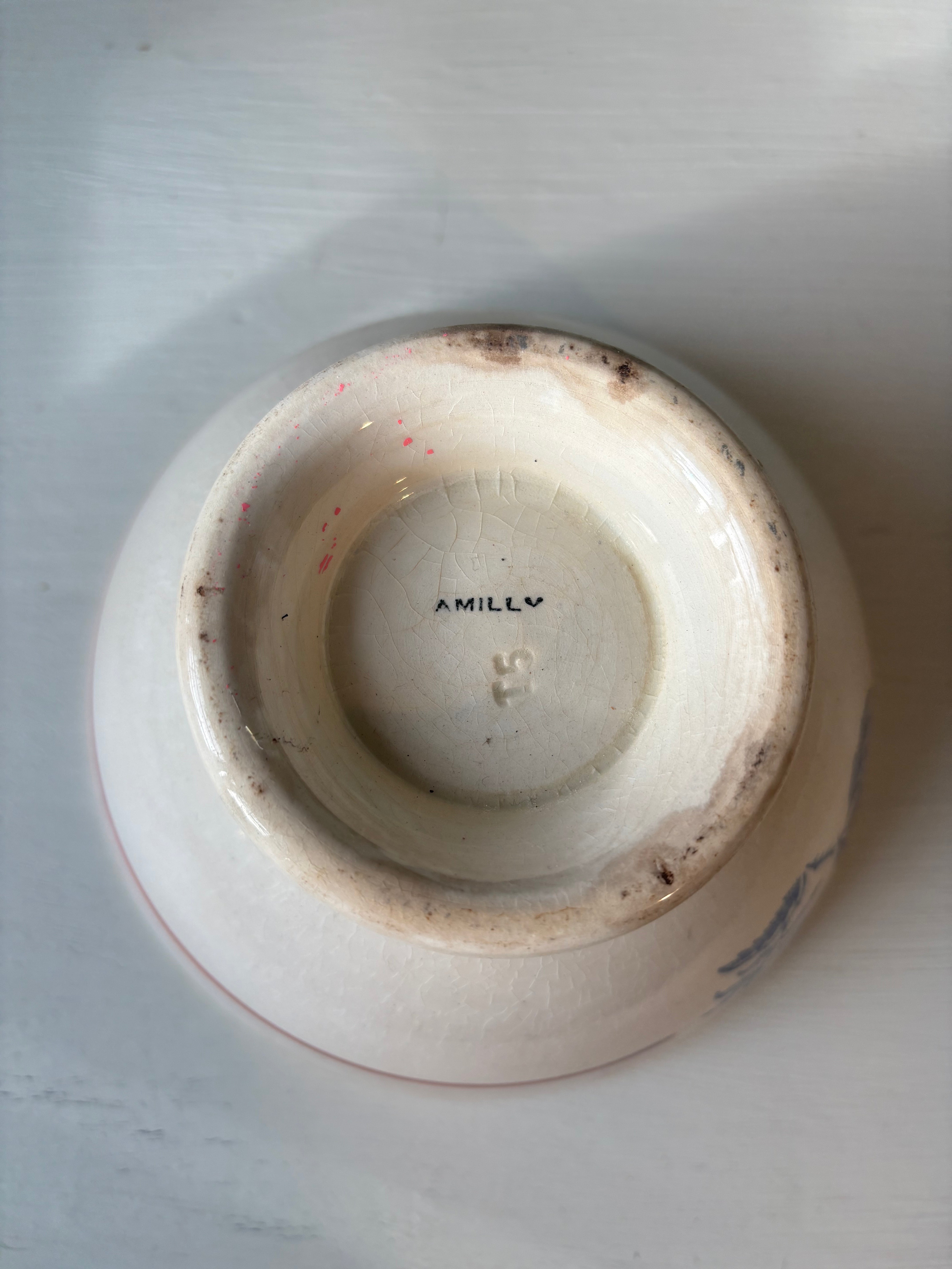 Fransk kaffeskål, Ø15,5cm.