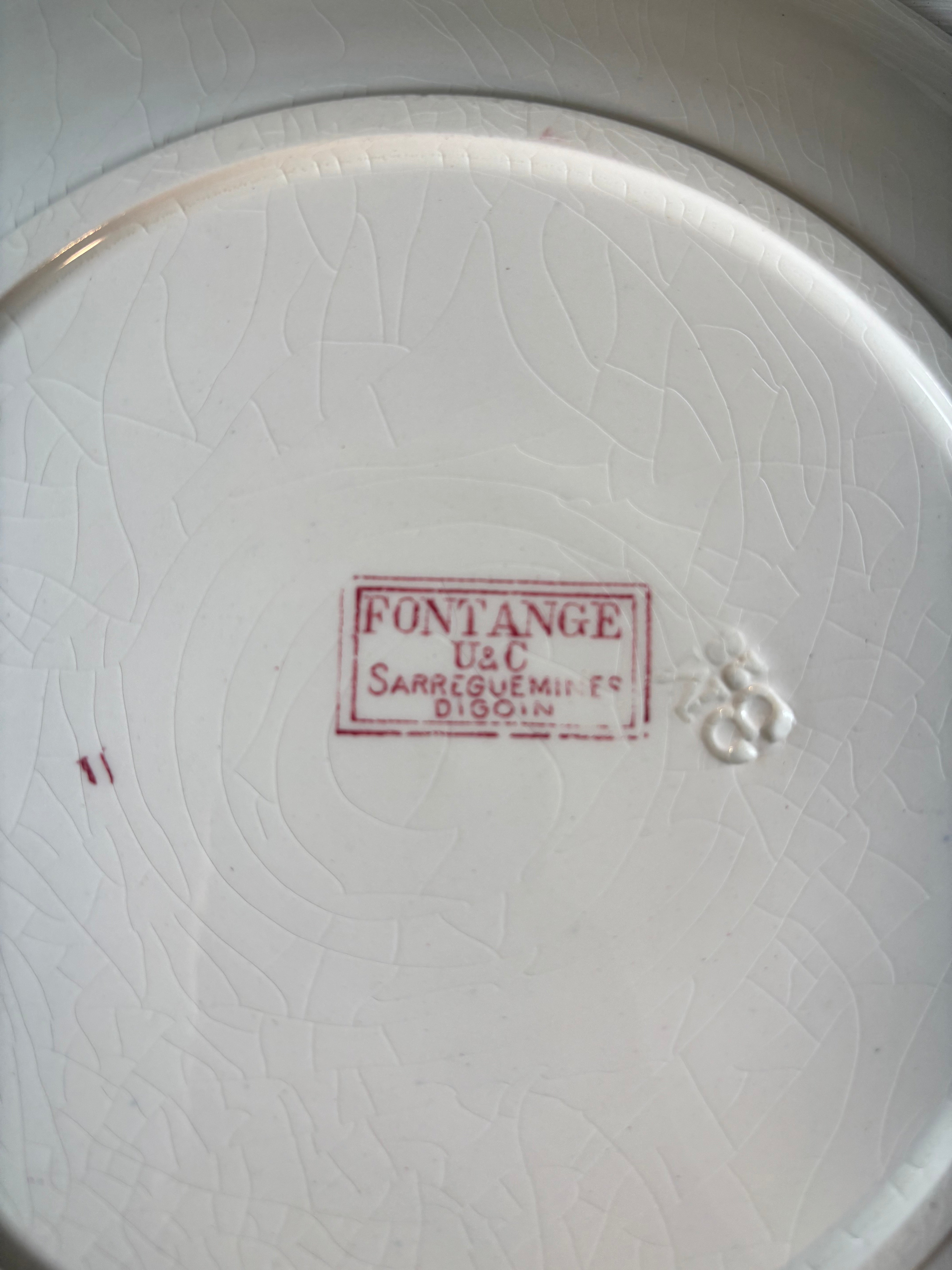 Fransk tallerken, Ø23,5 cm. 6 stk.
