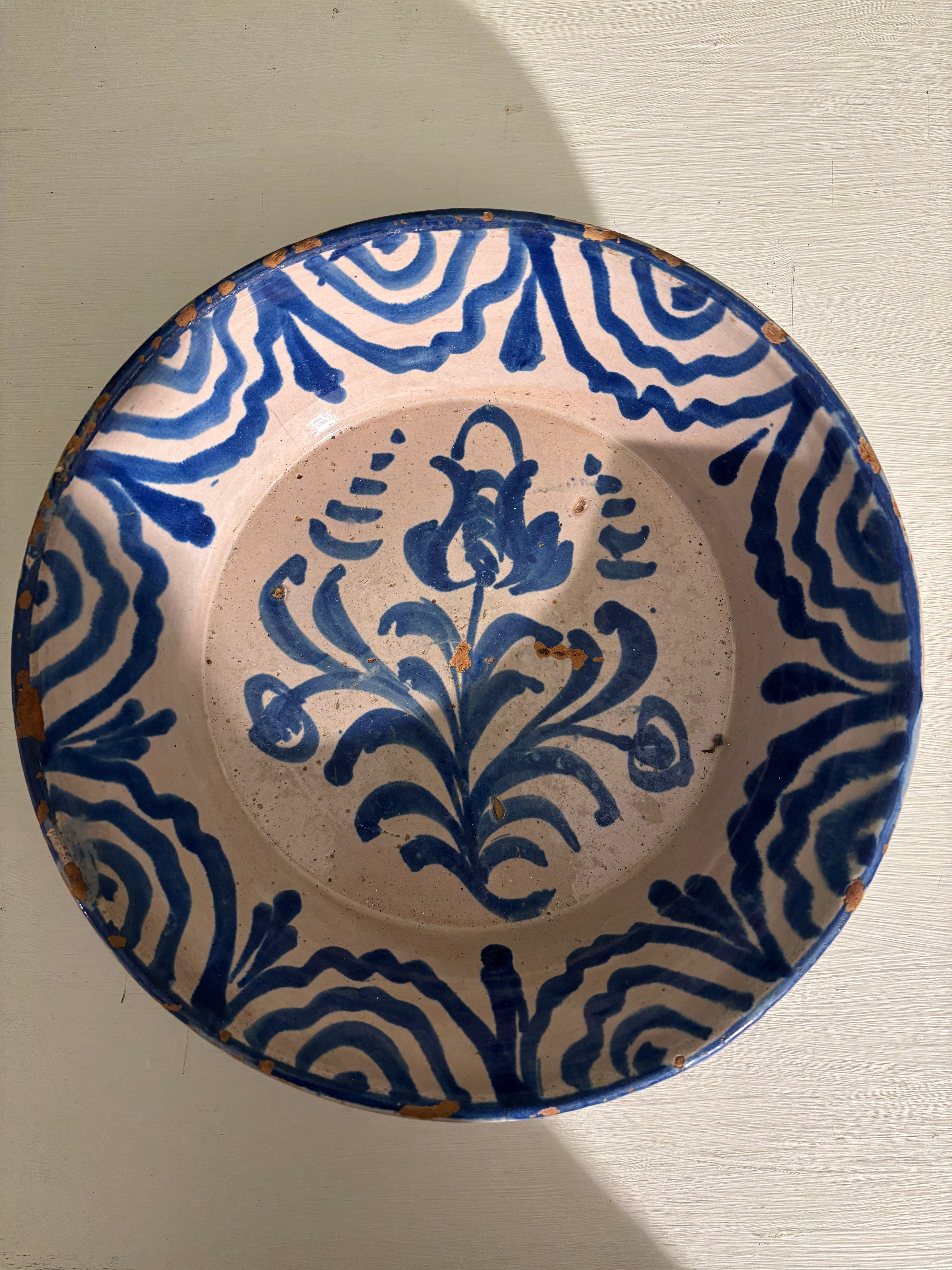 Spansk fad, Ø26 cm.