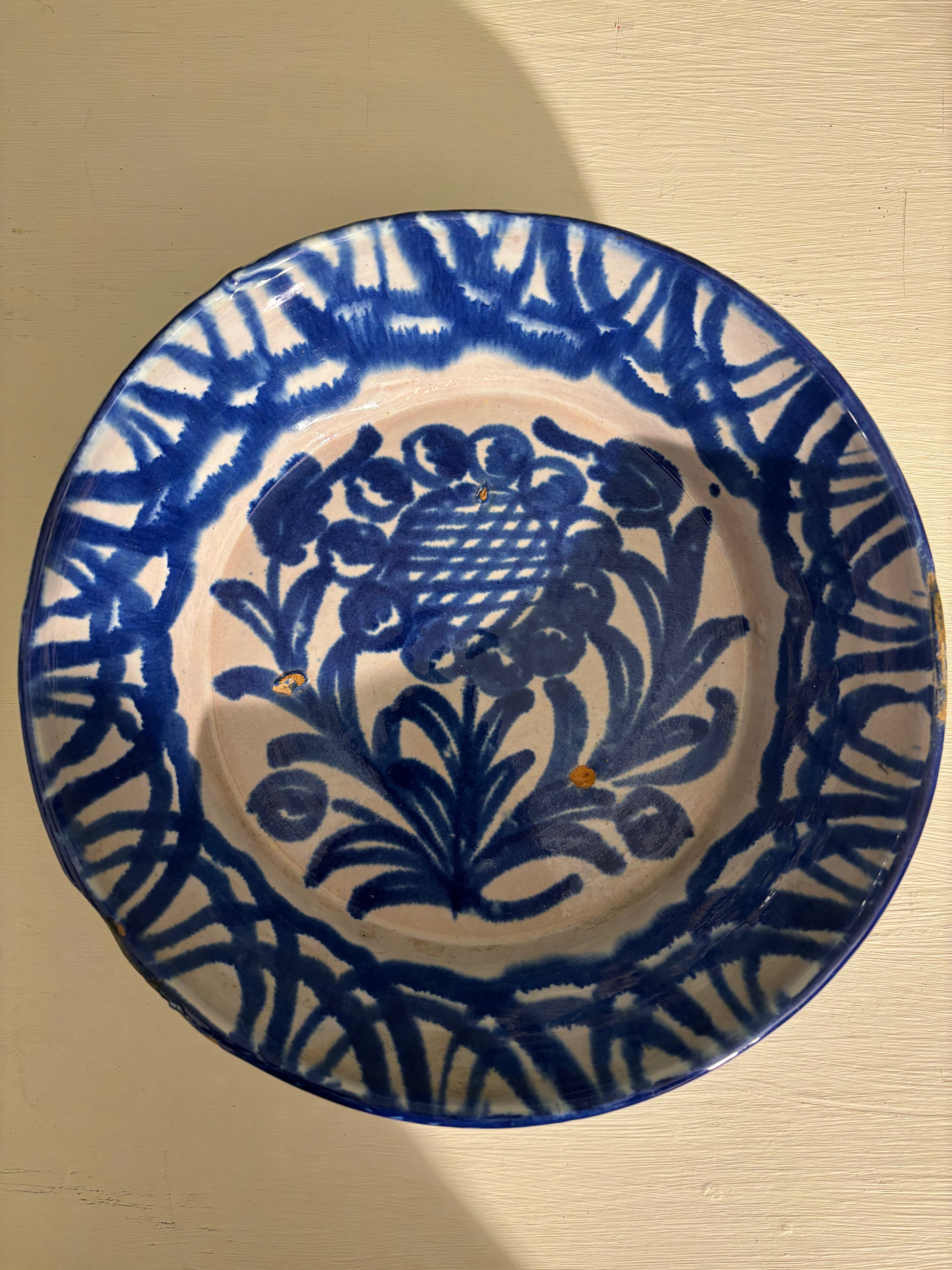 Spansk fad, Ø25 cm.