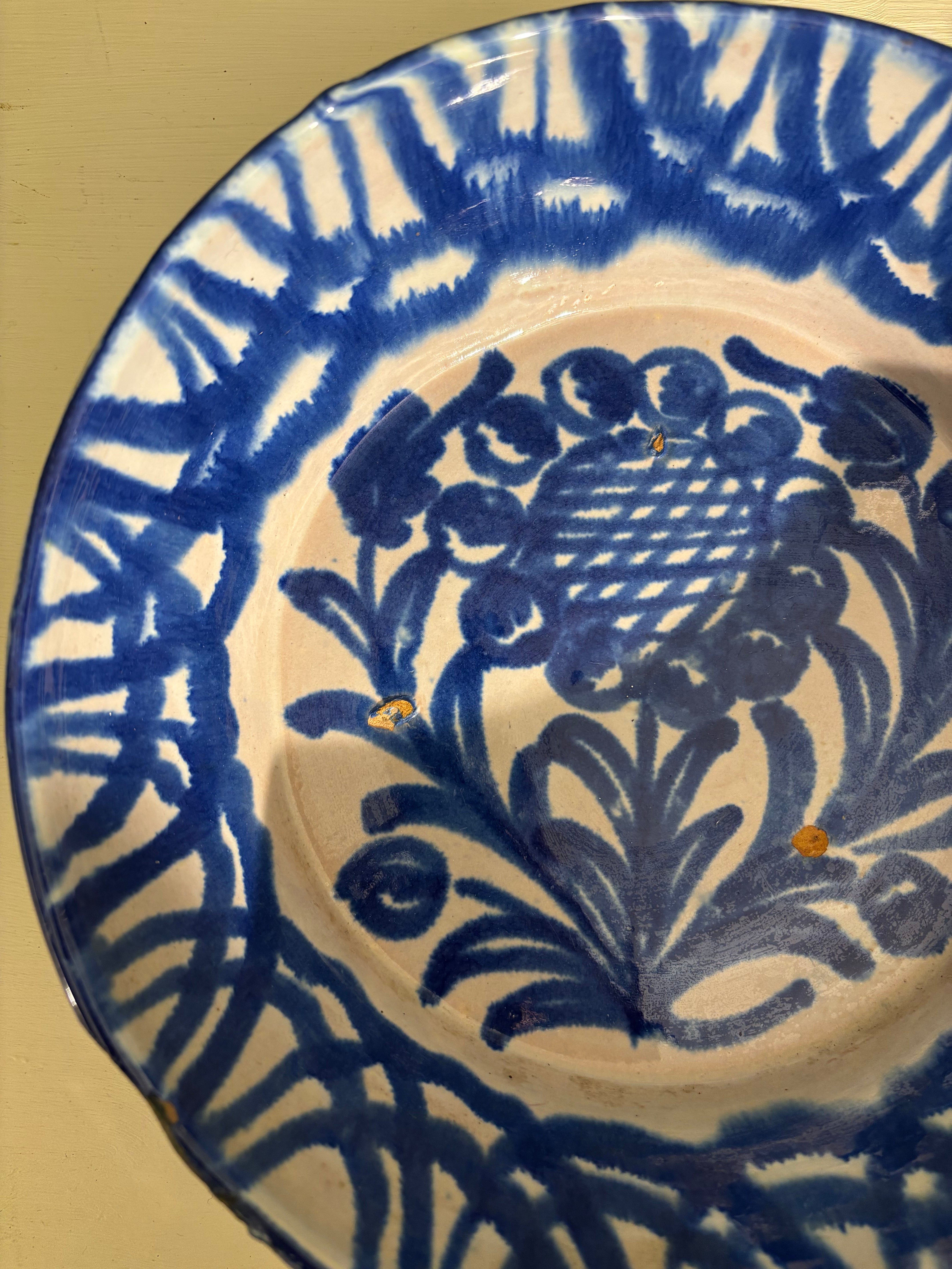 Spansk fad, Ø25 cm.