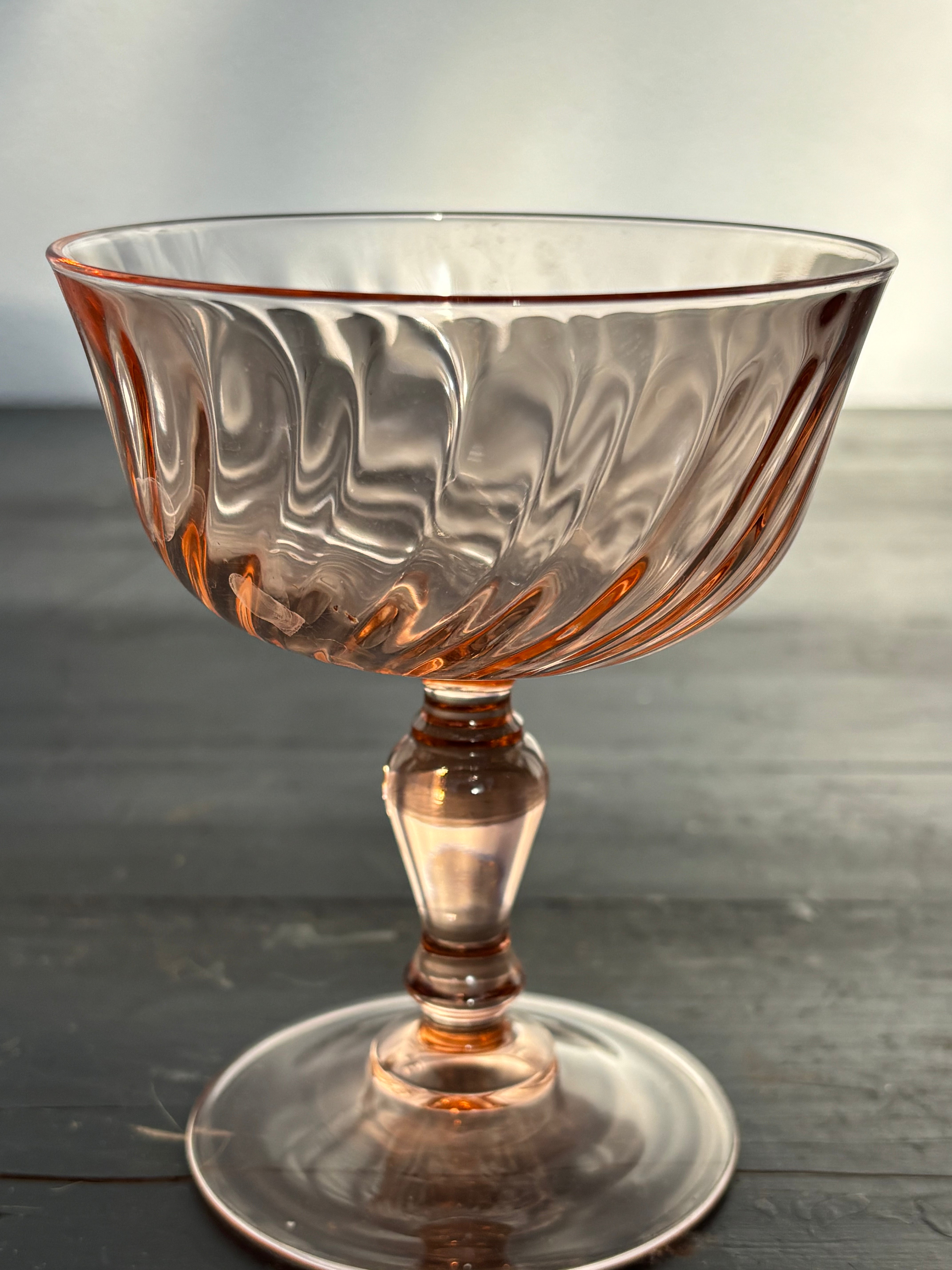 Lyserøde glas - 6 stk.