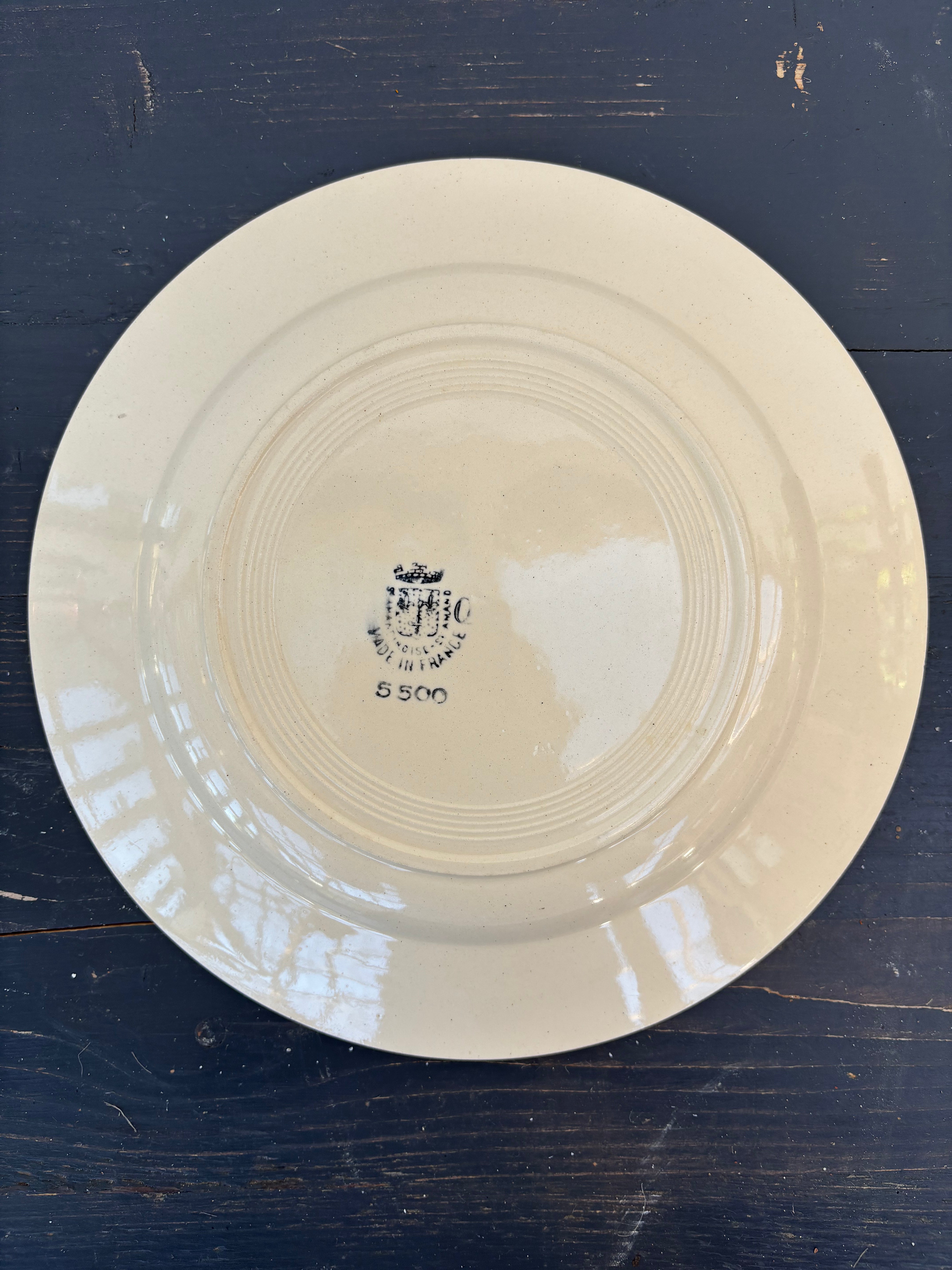 Franske tallerkener, Ø23cm - 6 stk.
