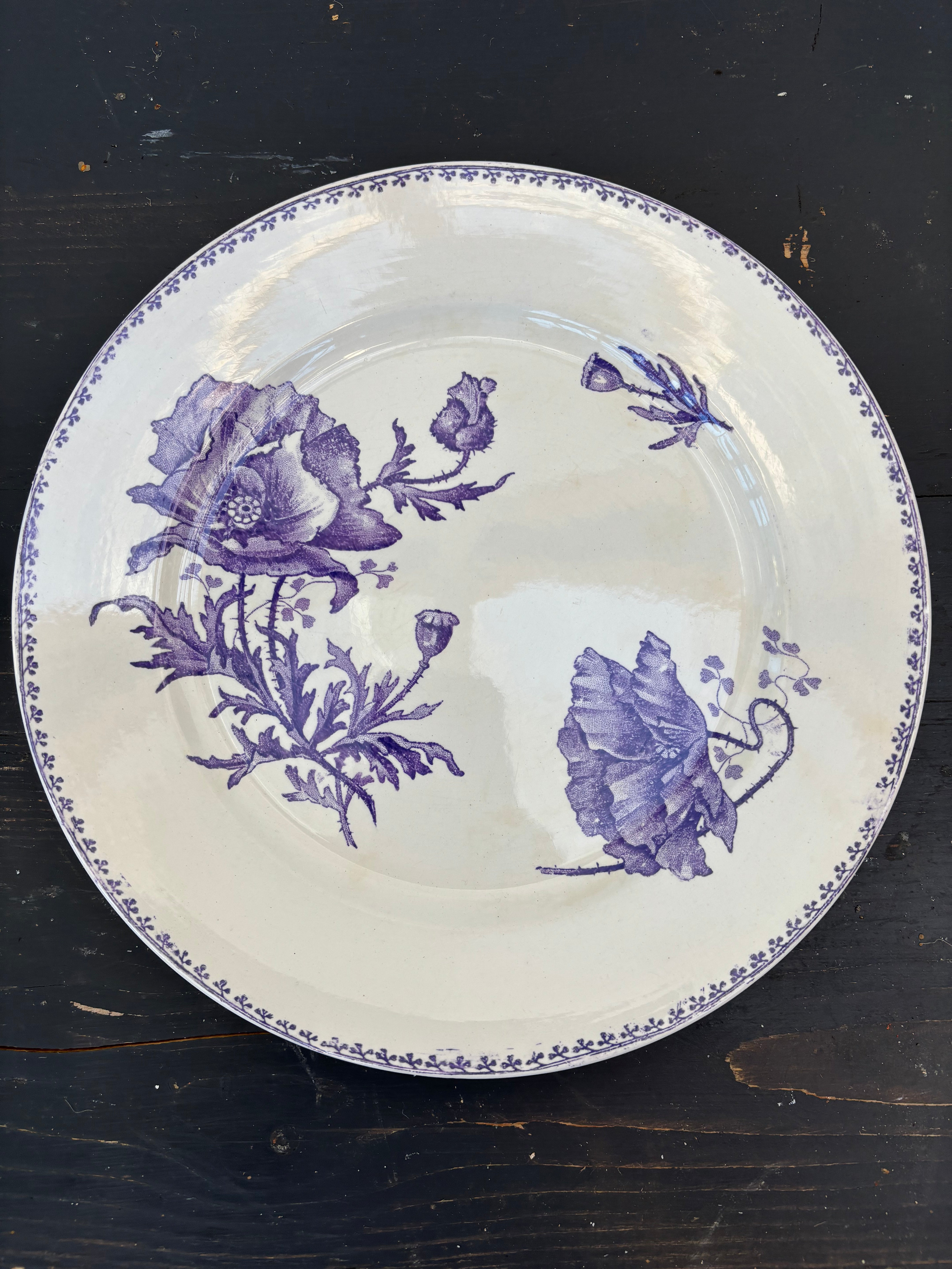 Franske tallerkener, Ø24cm - 6 stk.