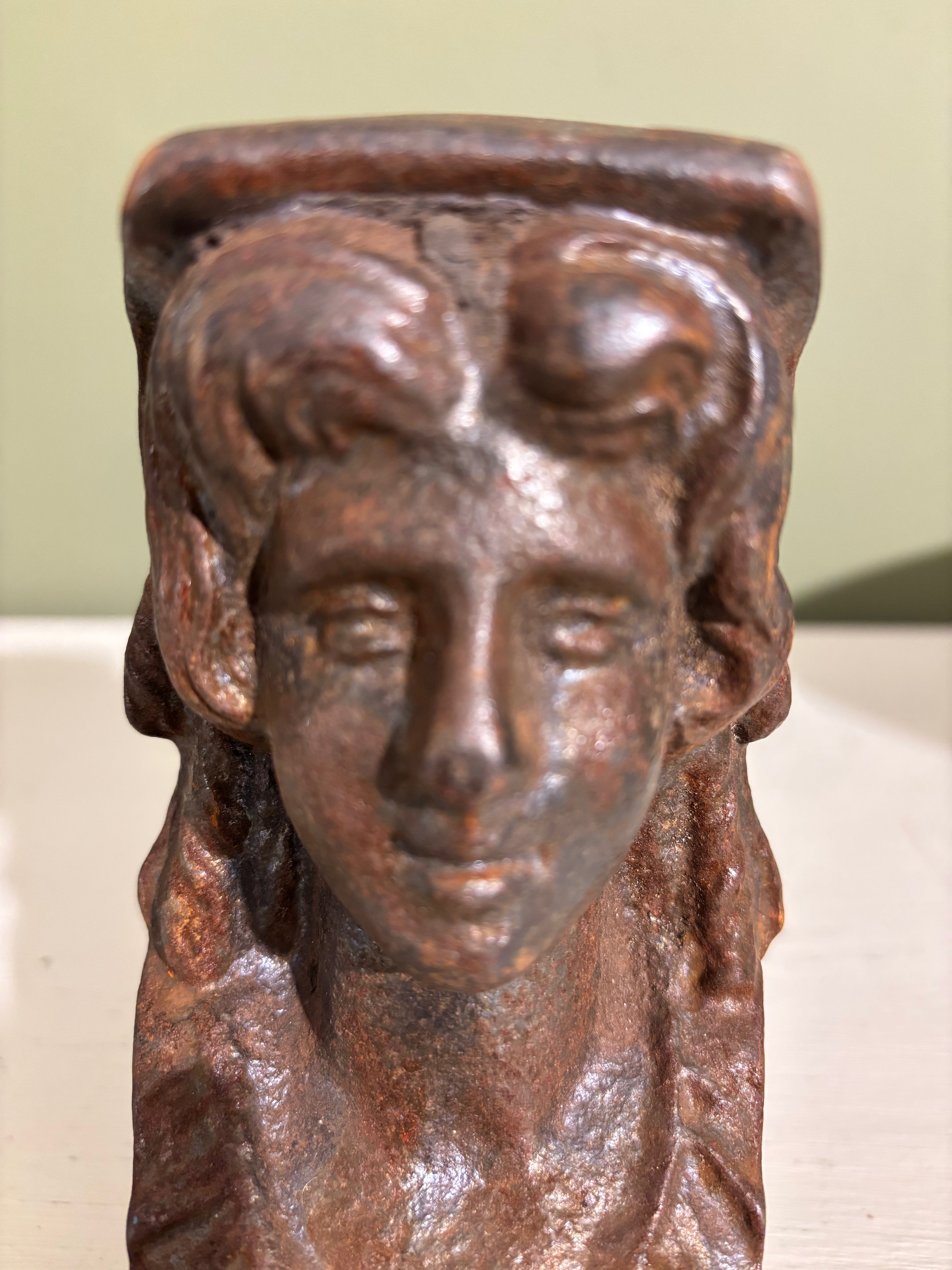 Metal bust, H16 cm.