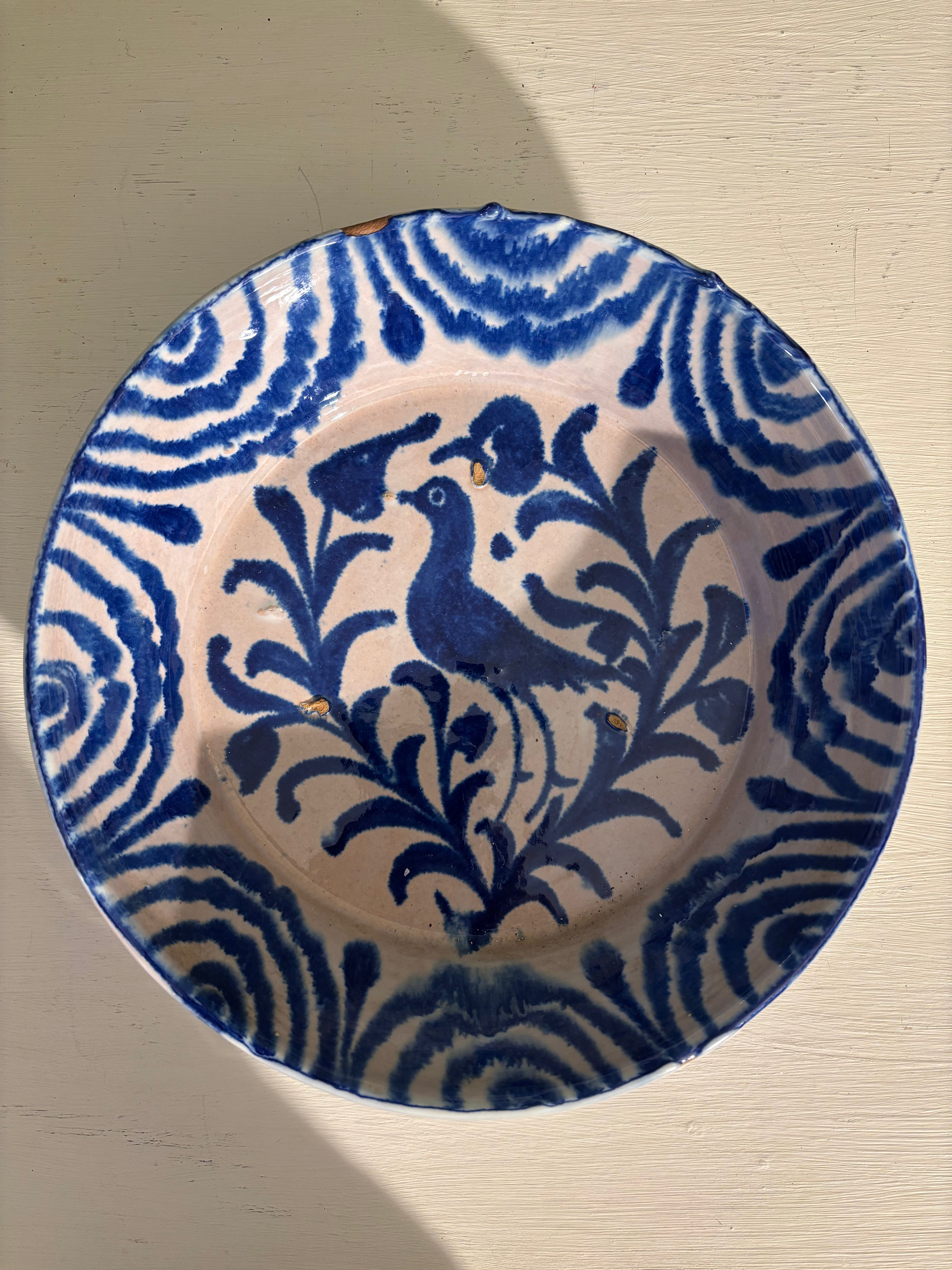 Spansk fad, Ø28 cm.