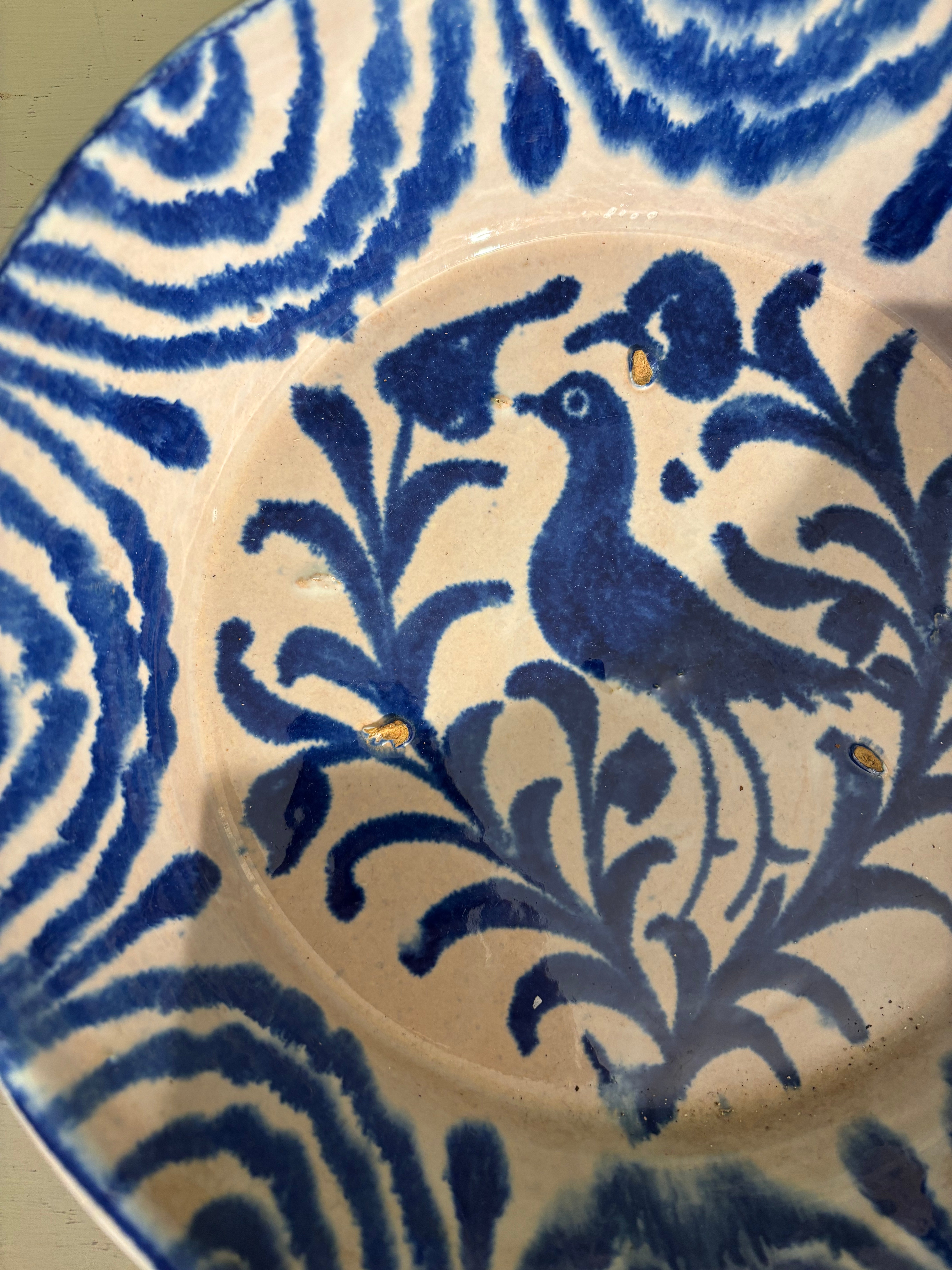 Spansk fad, Ø28 cm.