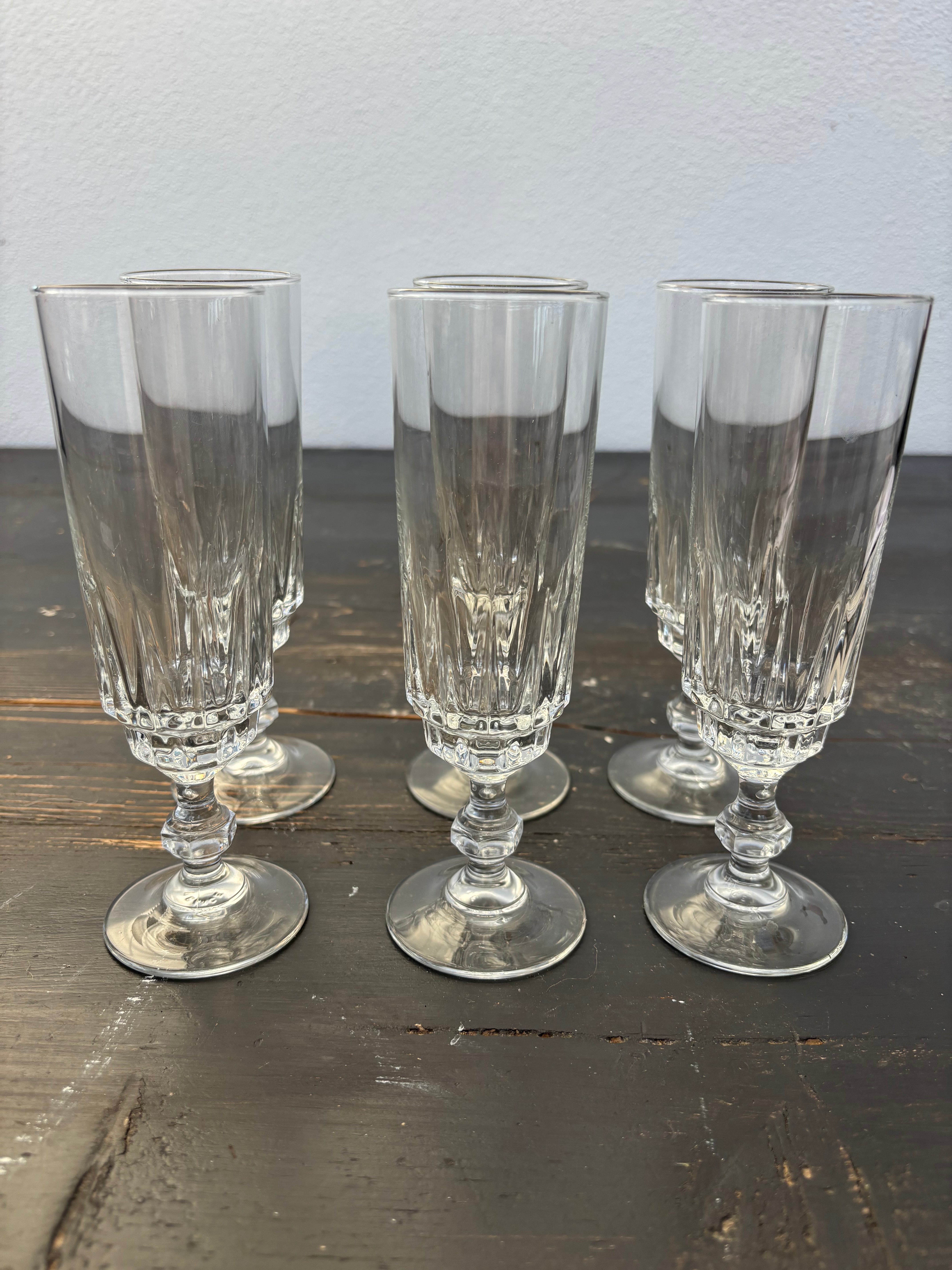 Champagnefløjter, 17 cm - 6 stk.