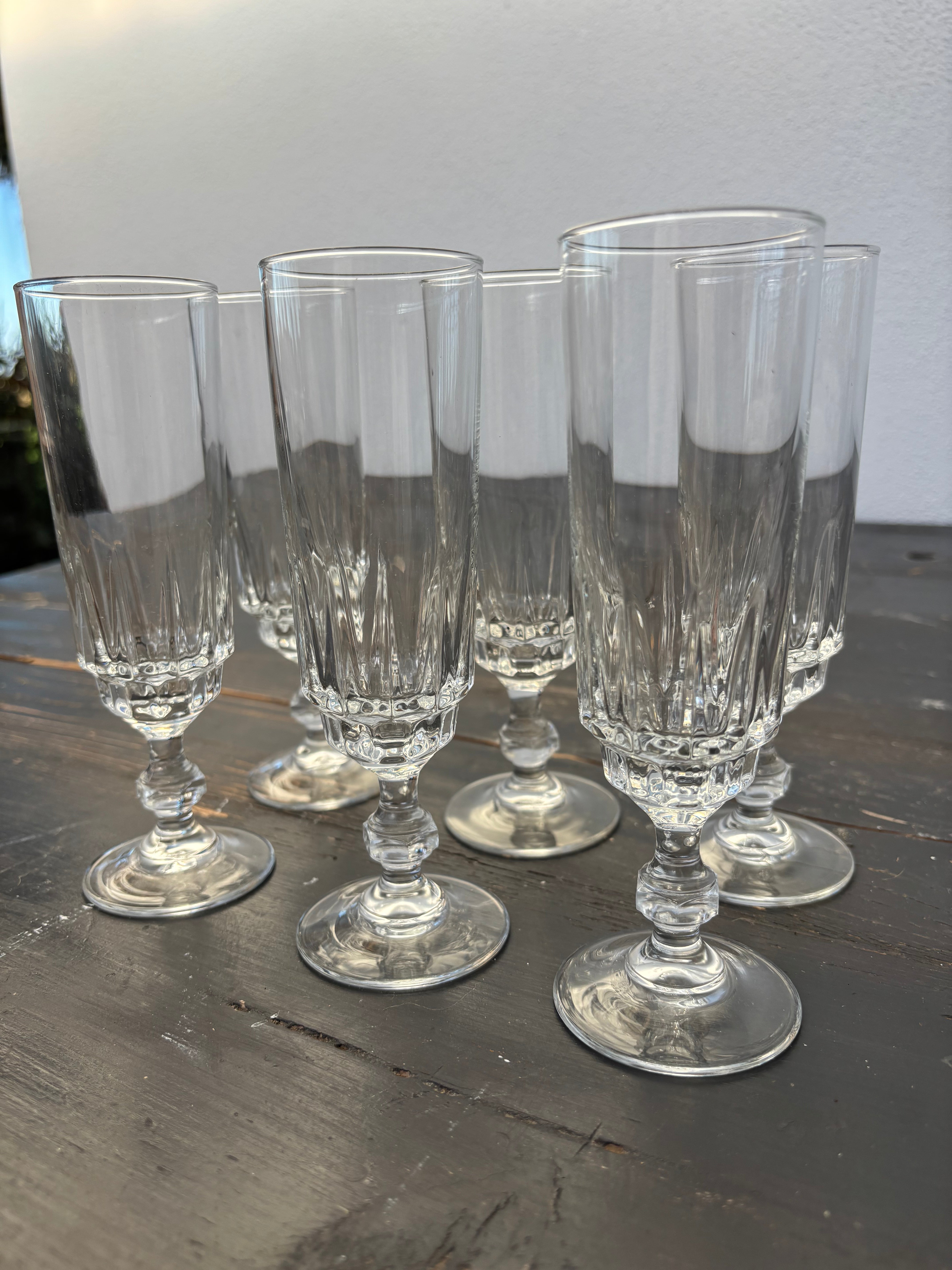 Champagnefløjter, 17 cm - 6 stk.
