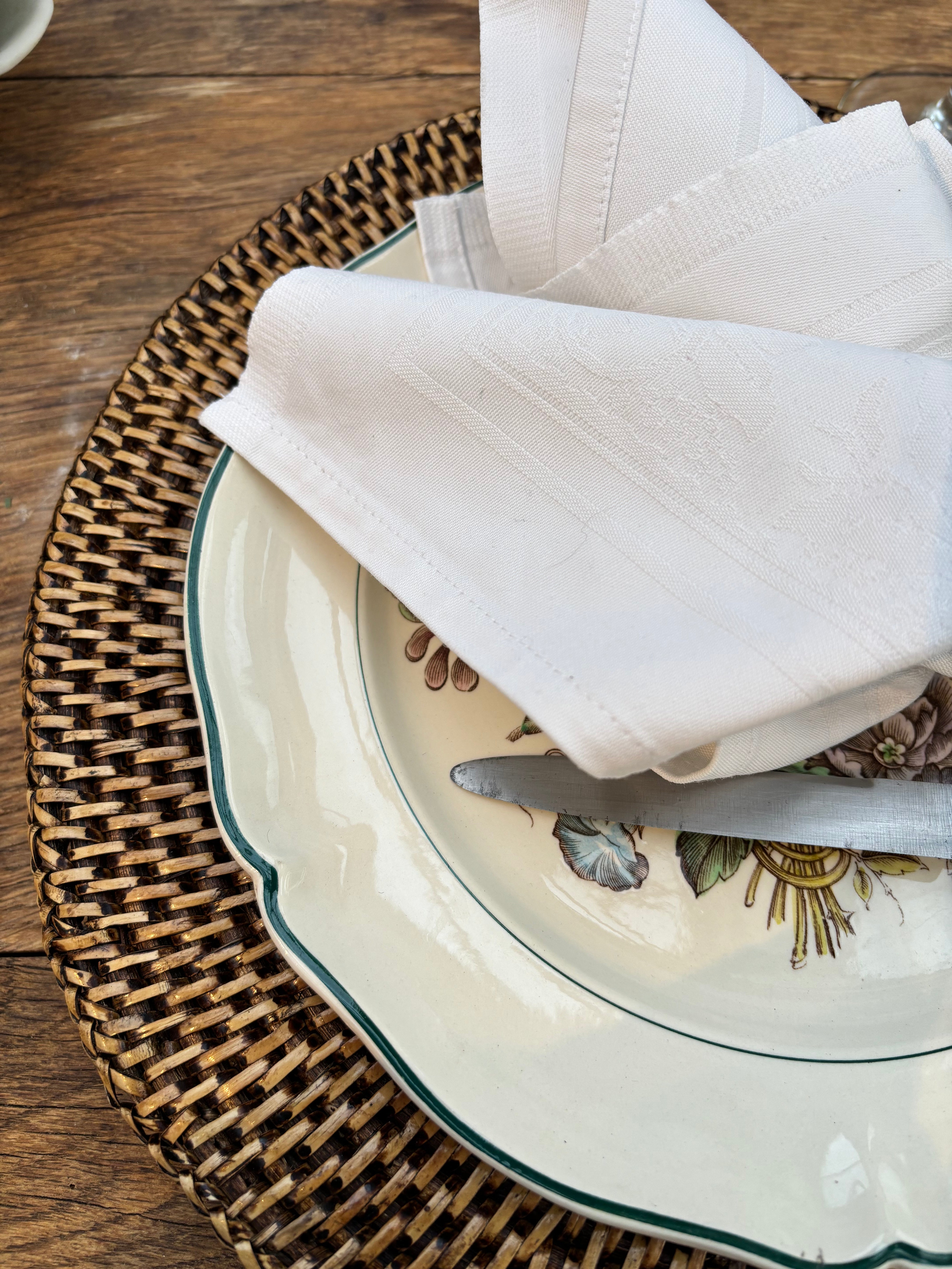 Dækketallerken i flet