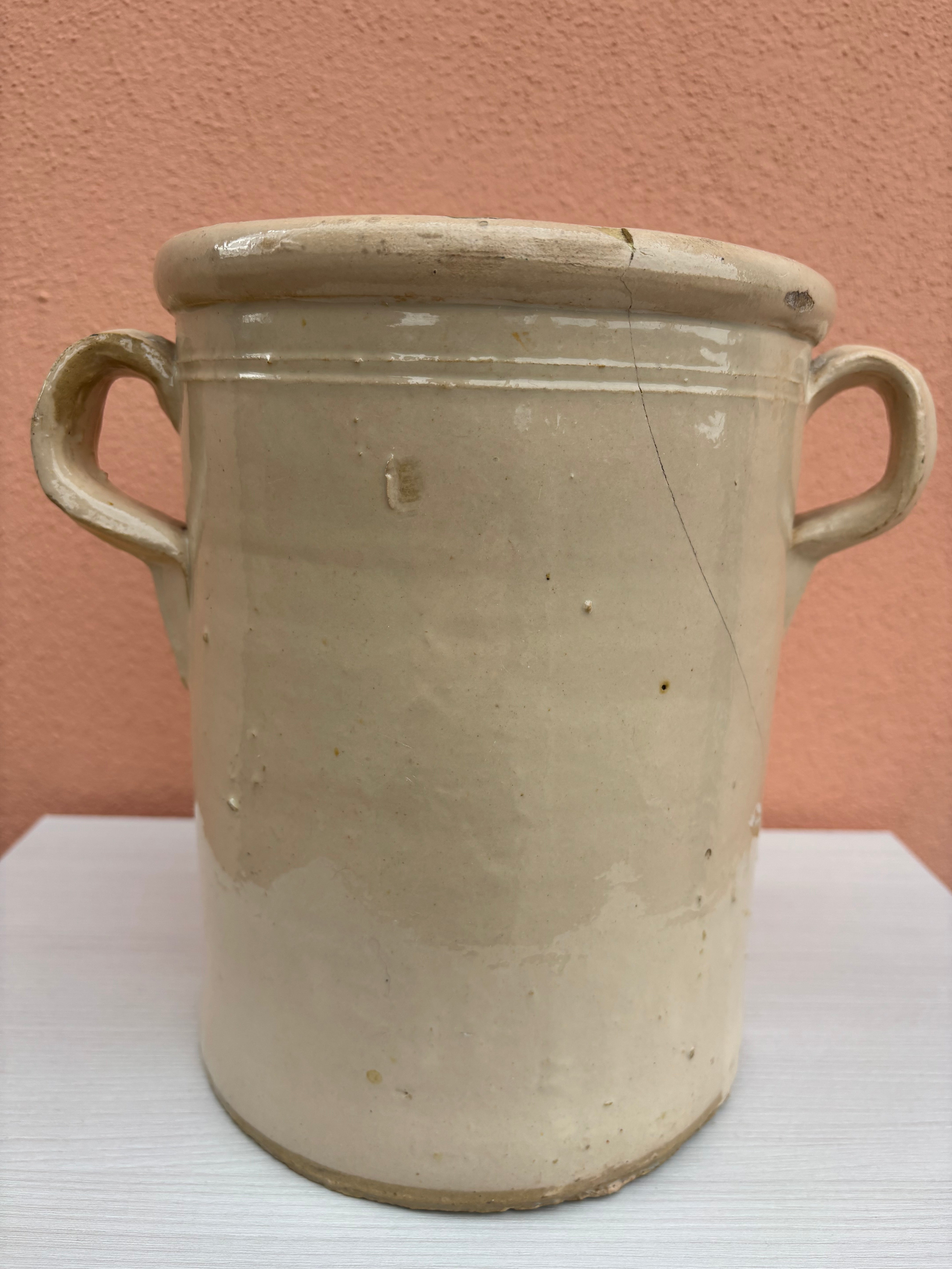 Italiensk krukke, h24 cm.