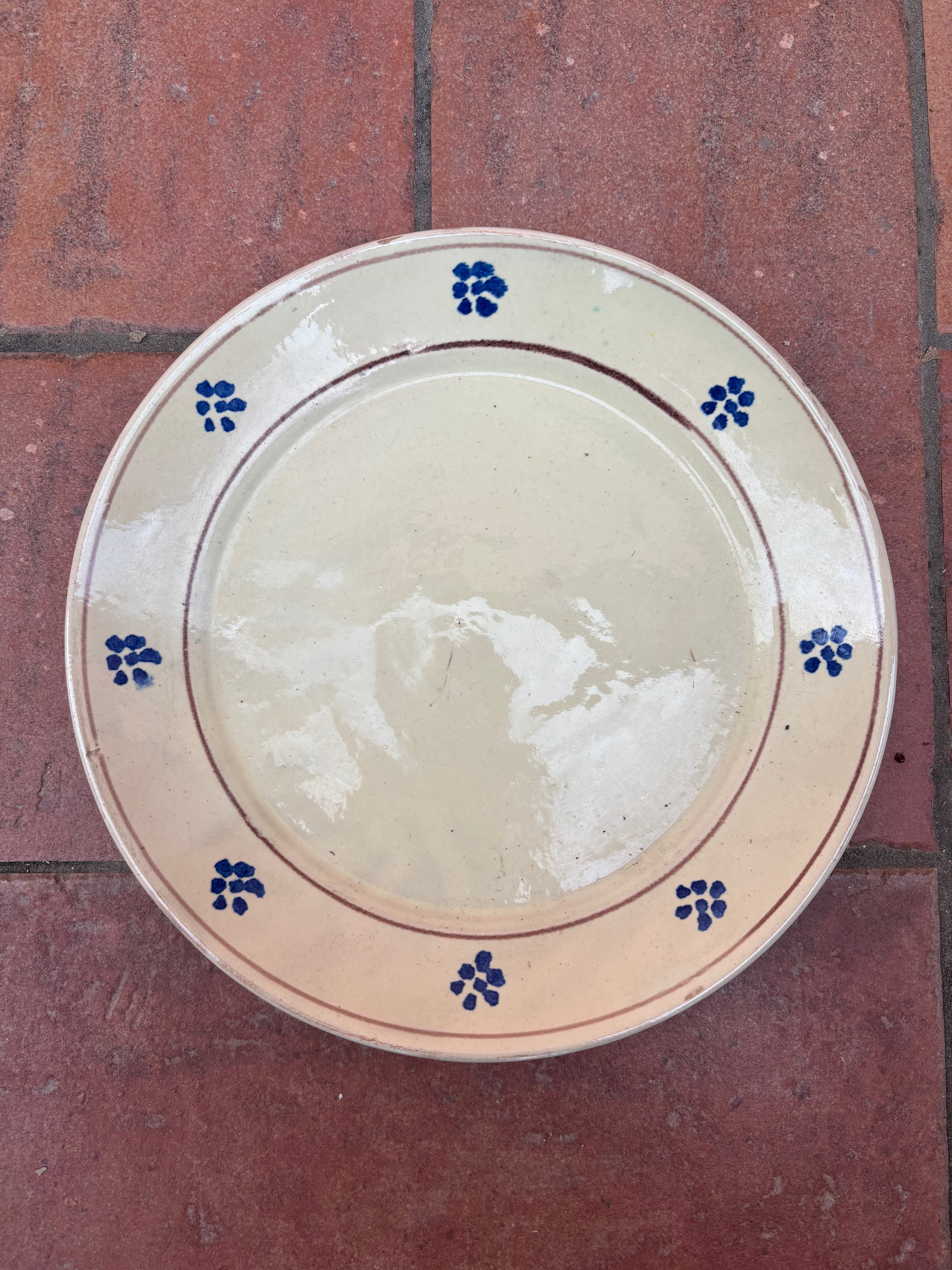 Italiensk fad/tallerken, Ø22 cm.