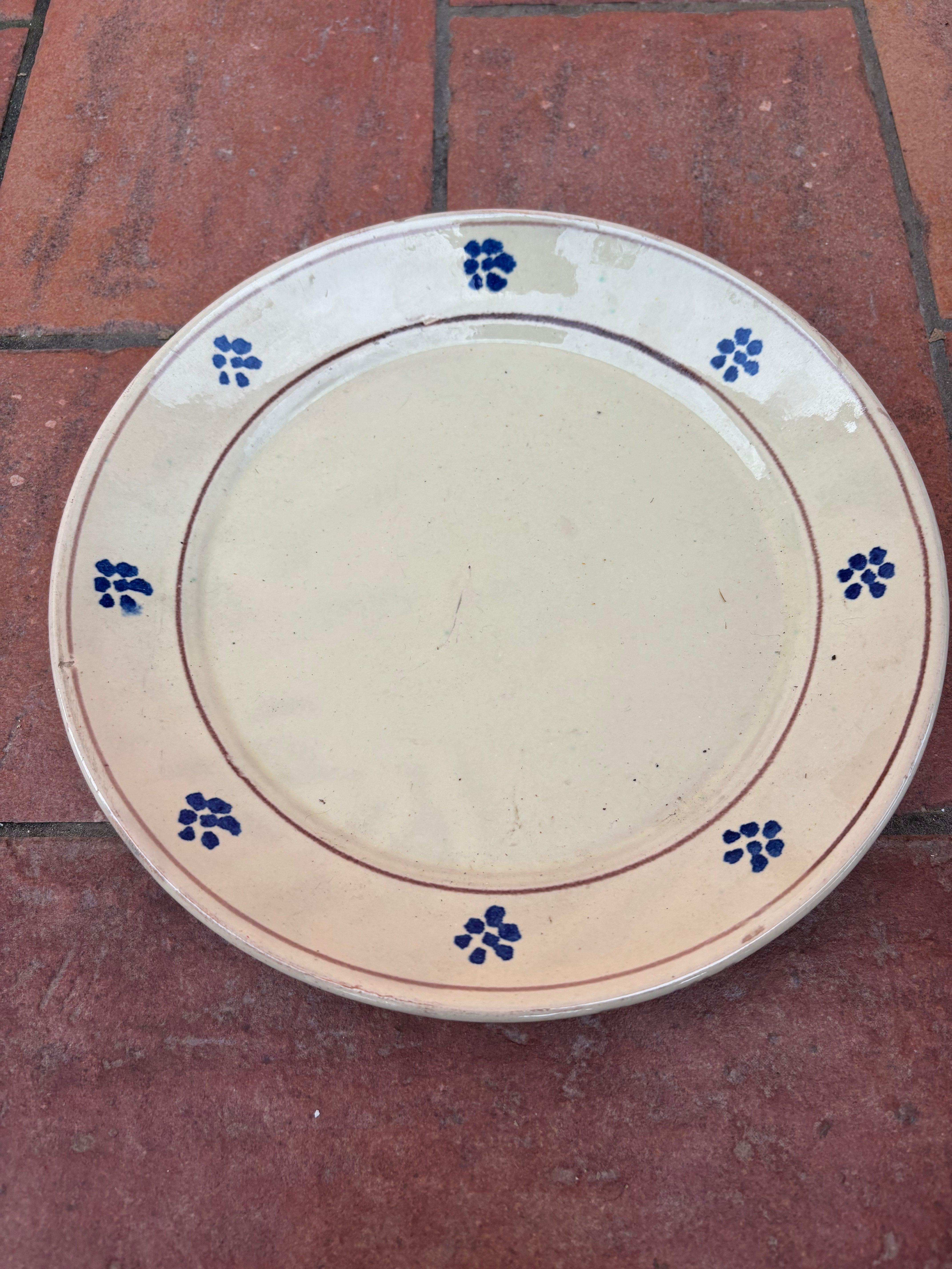 Italiensk fad/tallerken, Ø22 cm.