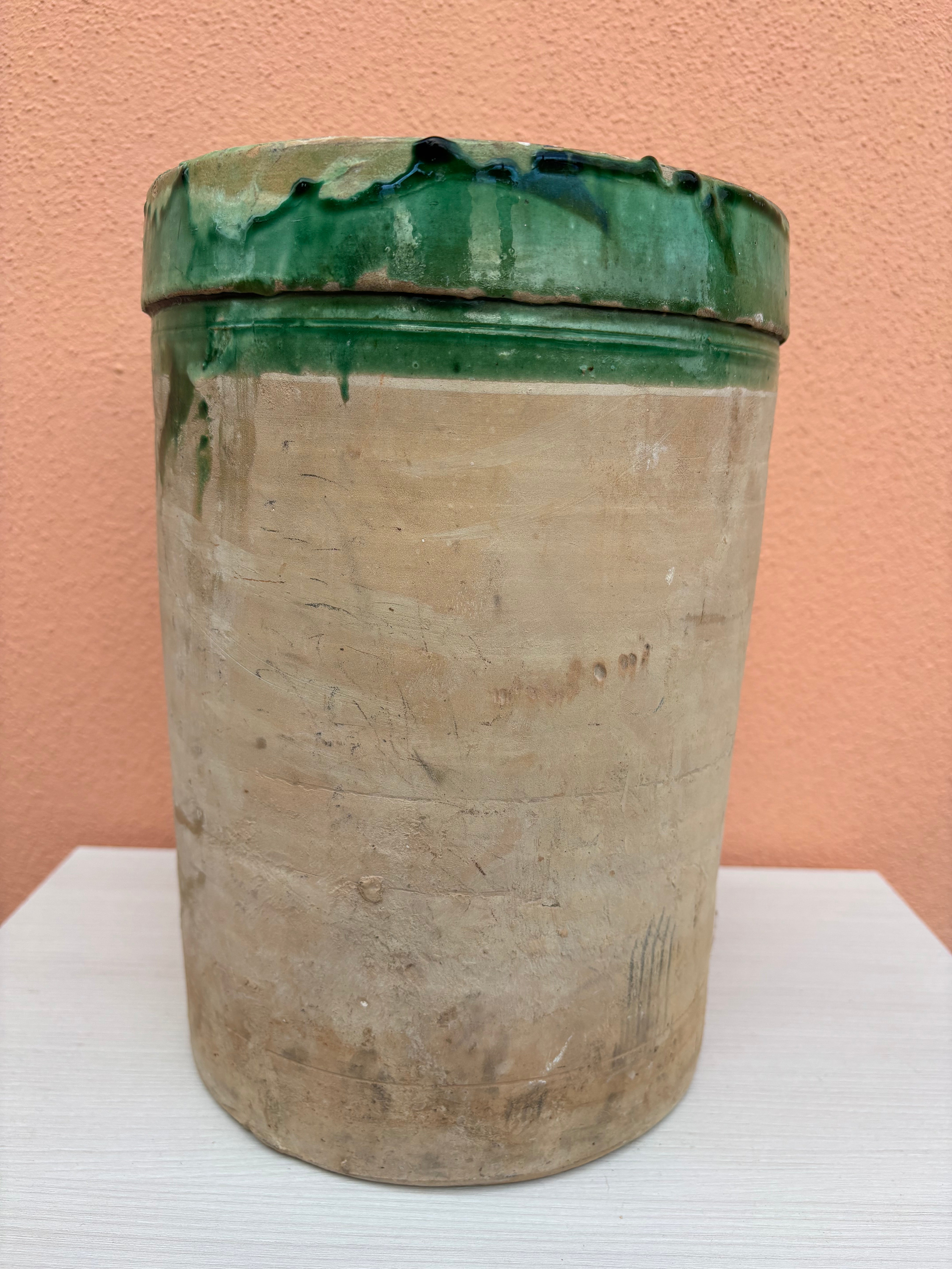 Italiensk krukke, h28 cm.