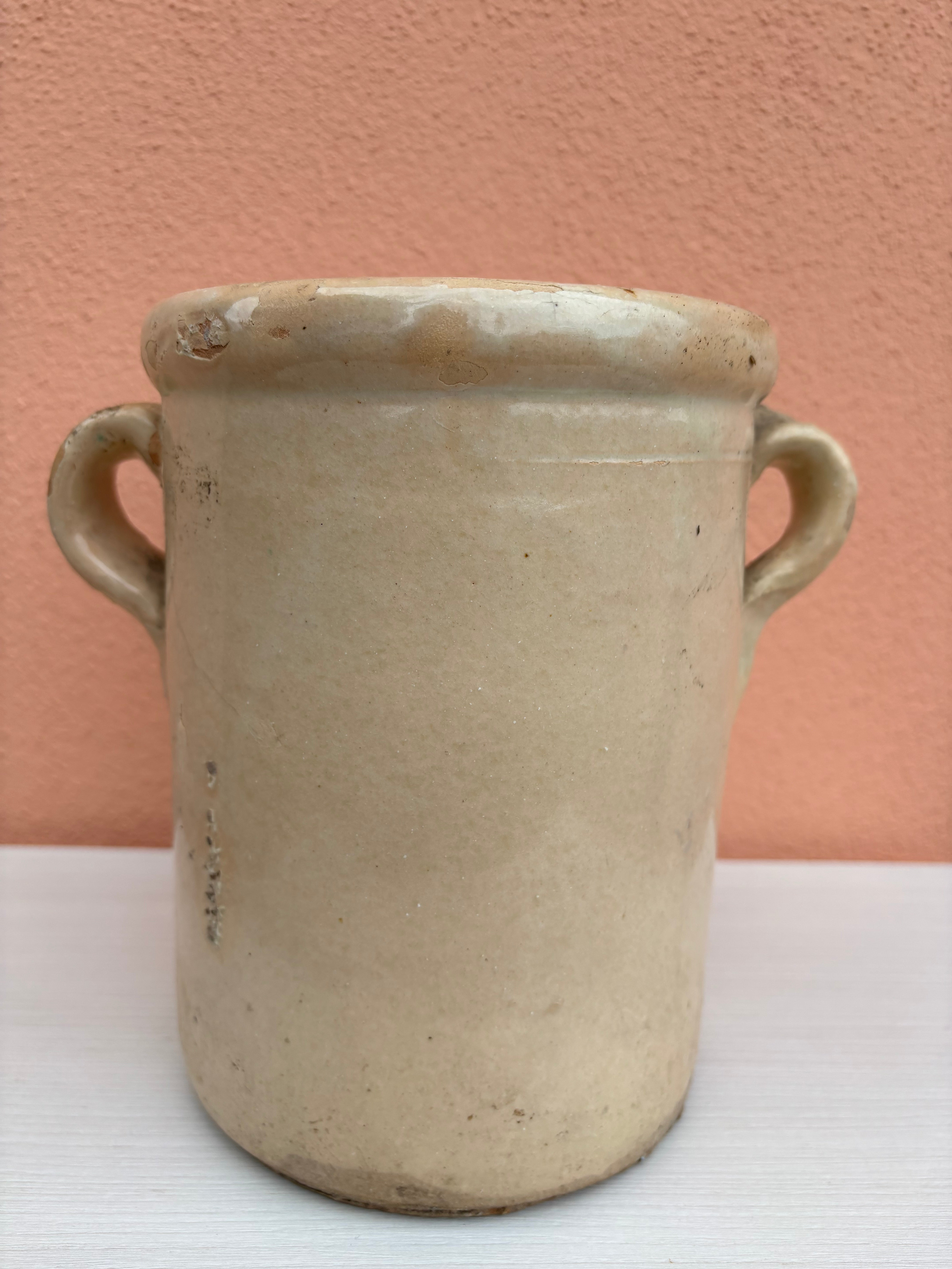 Italiensk krukke, h20 cm.