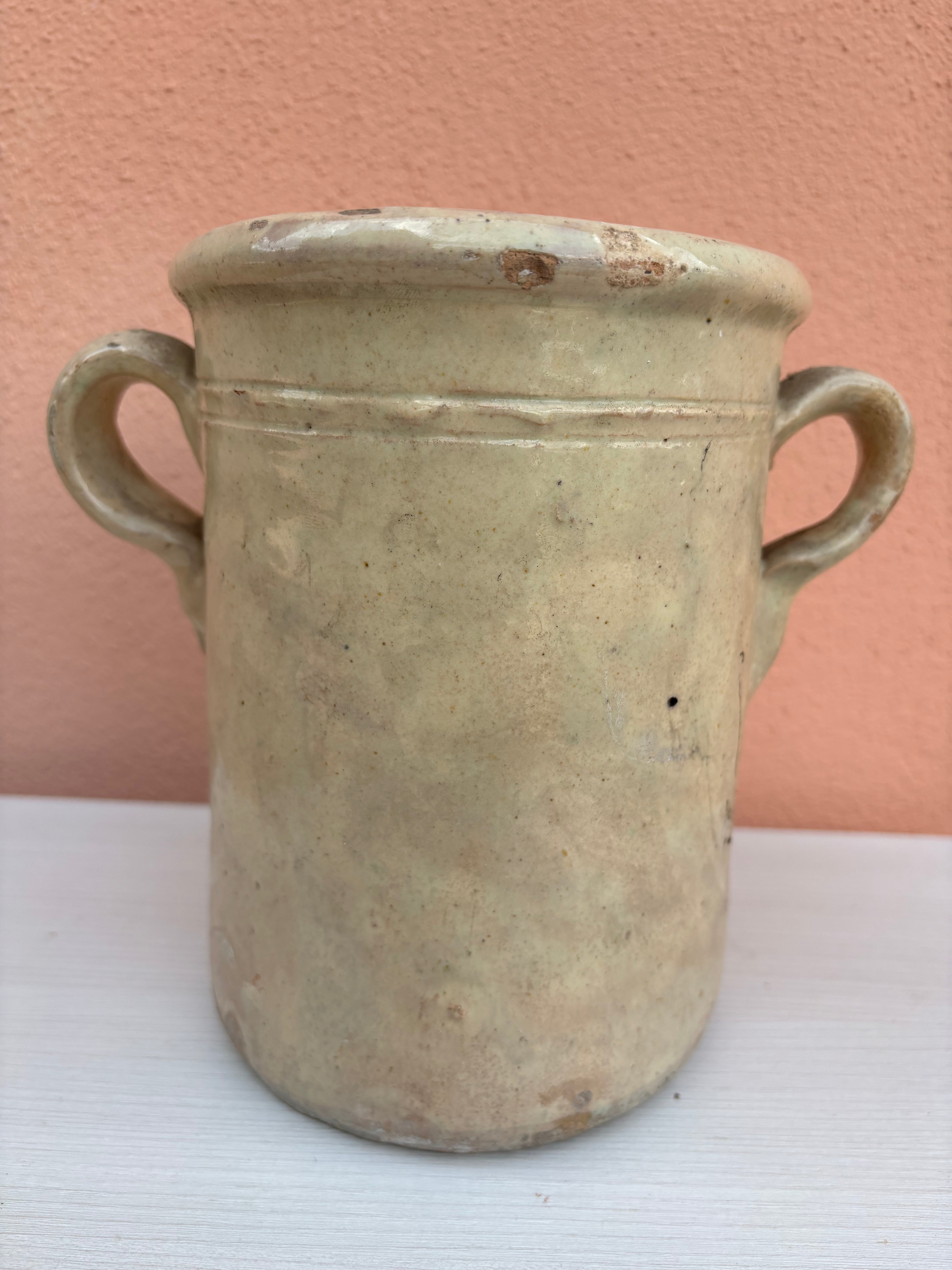 Italiensk krukke, h20 cm.