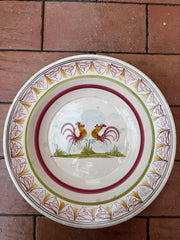 Italiensk fad med haner, Ø40 cm.
