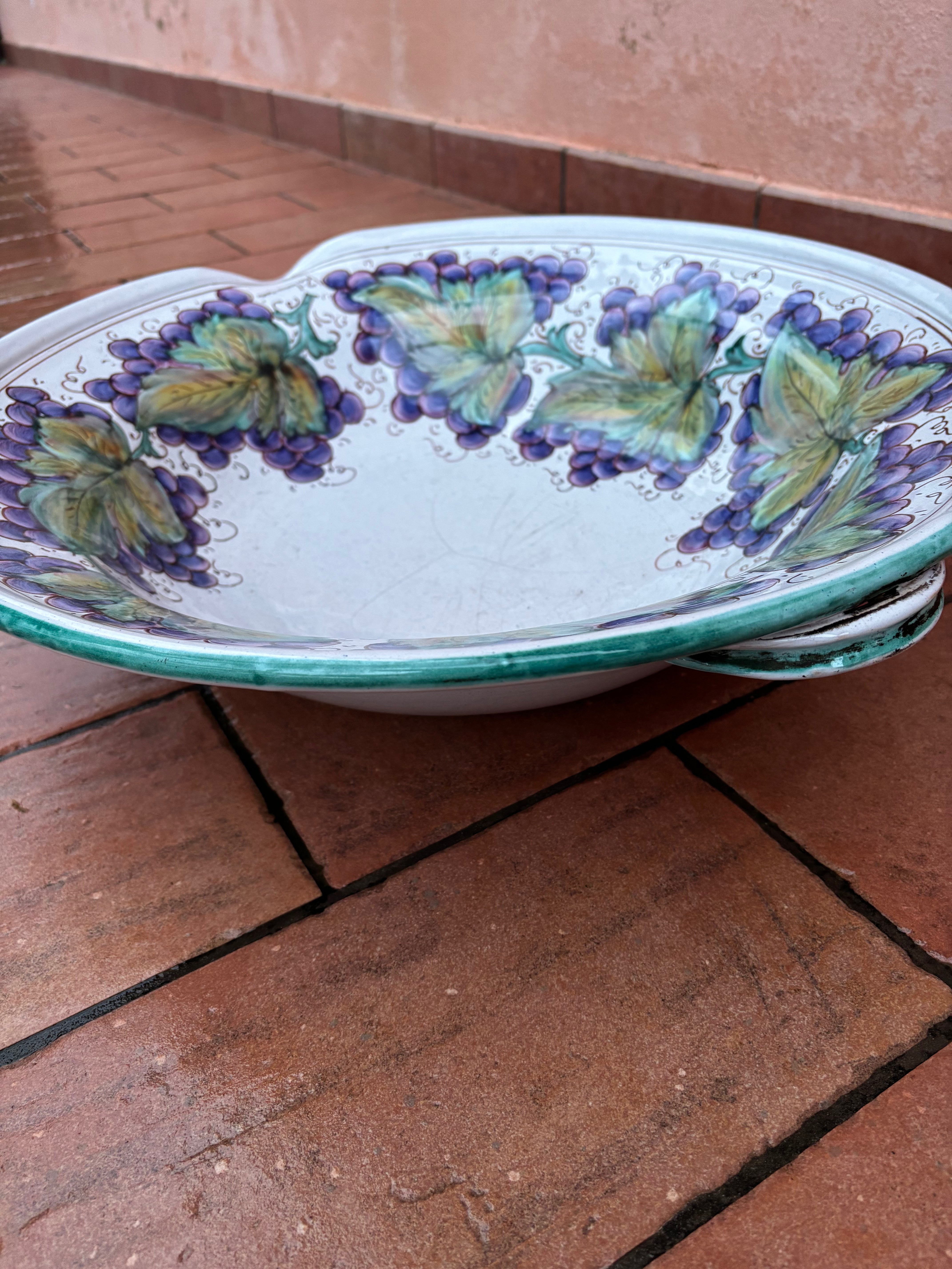 Italiensk fad m/vindruer, Ø50 cm.