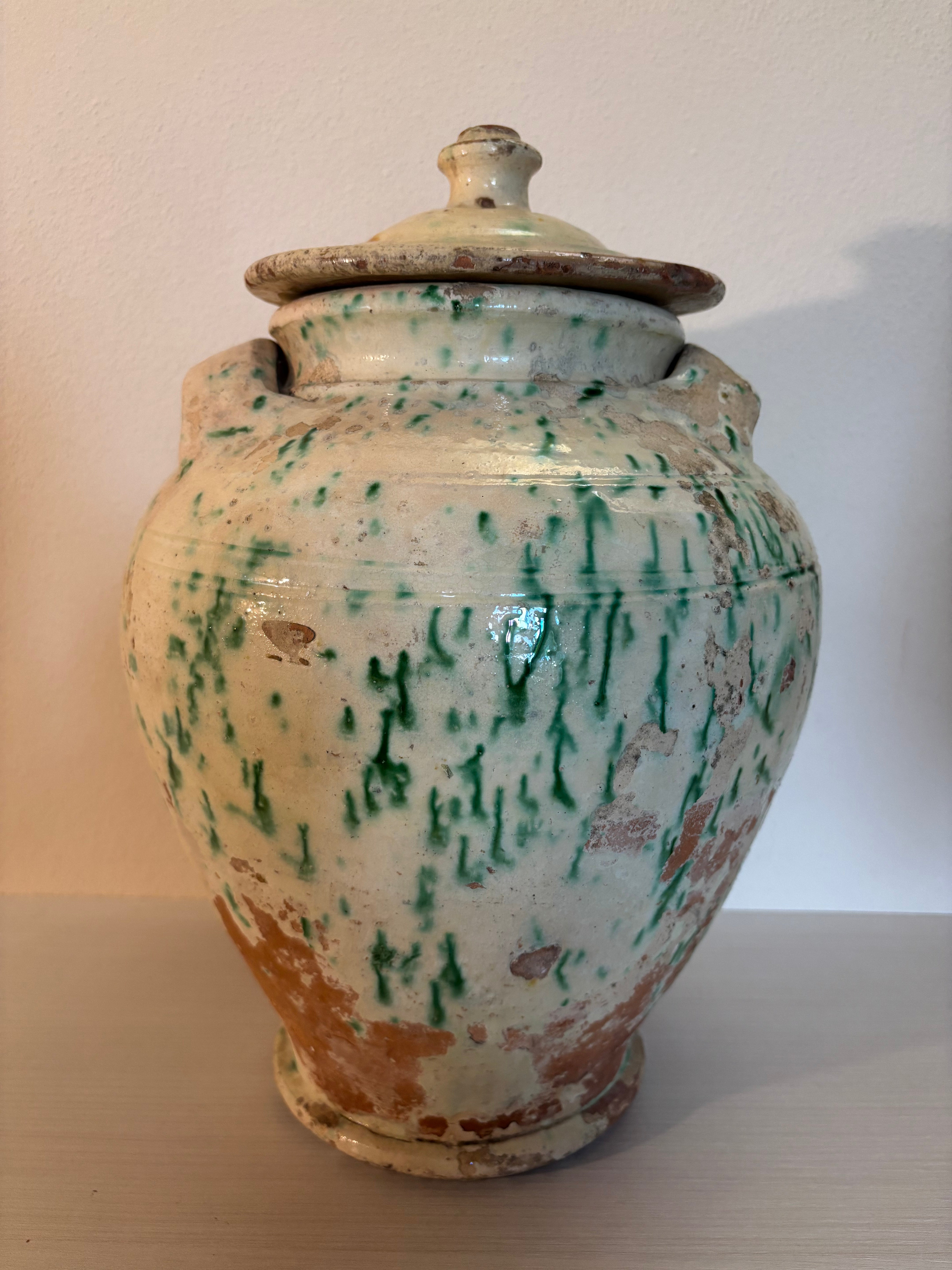 Italiensk krukke, h38 cm.